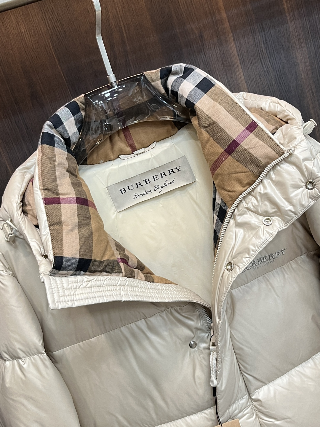 Burberry Male Down Jacket Goose Down Black Hooded M-l-xl