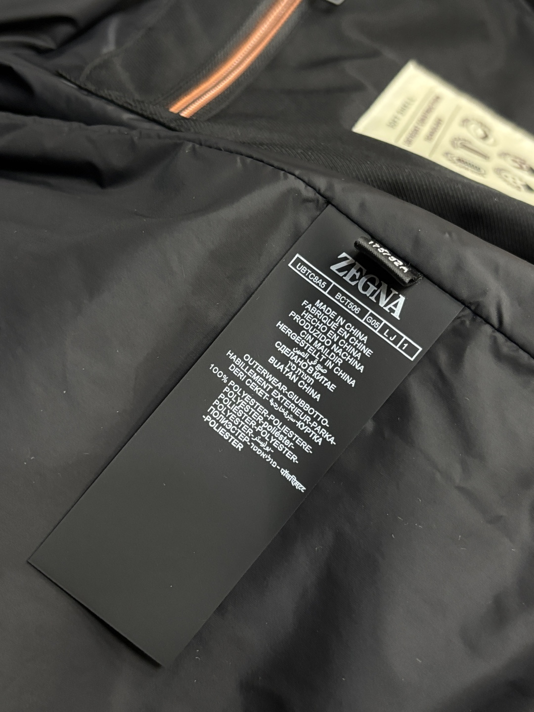 Ermenegildo Zegna Male Down Jacket Goose Down Black Hooded M-xl
