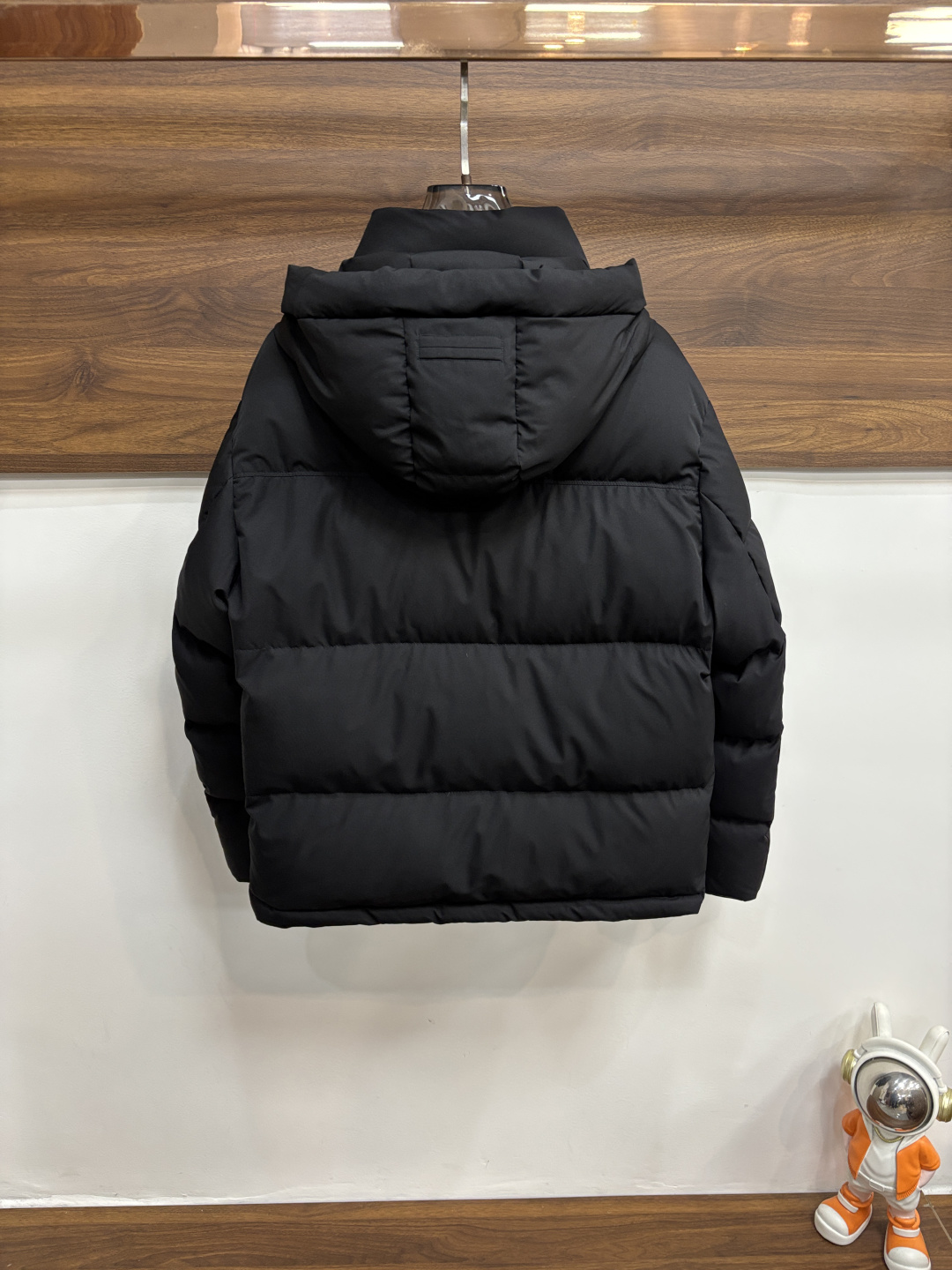 Ermenegildo Zegna Male Down Jacket Goose Down Black Hooded M-xl