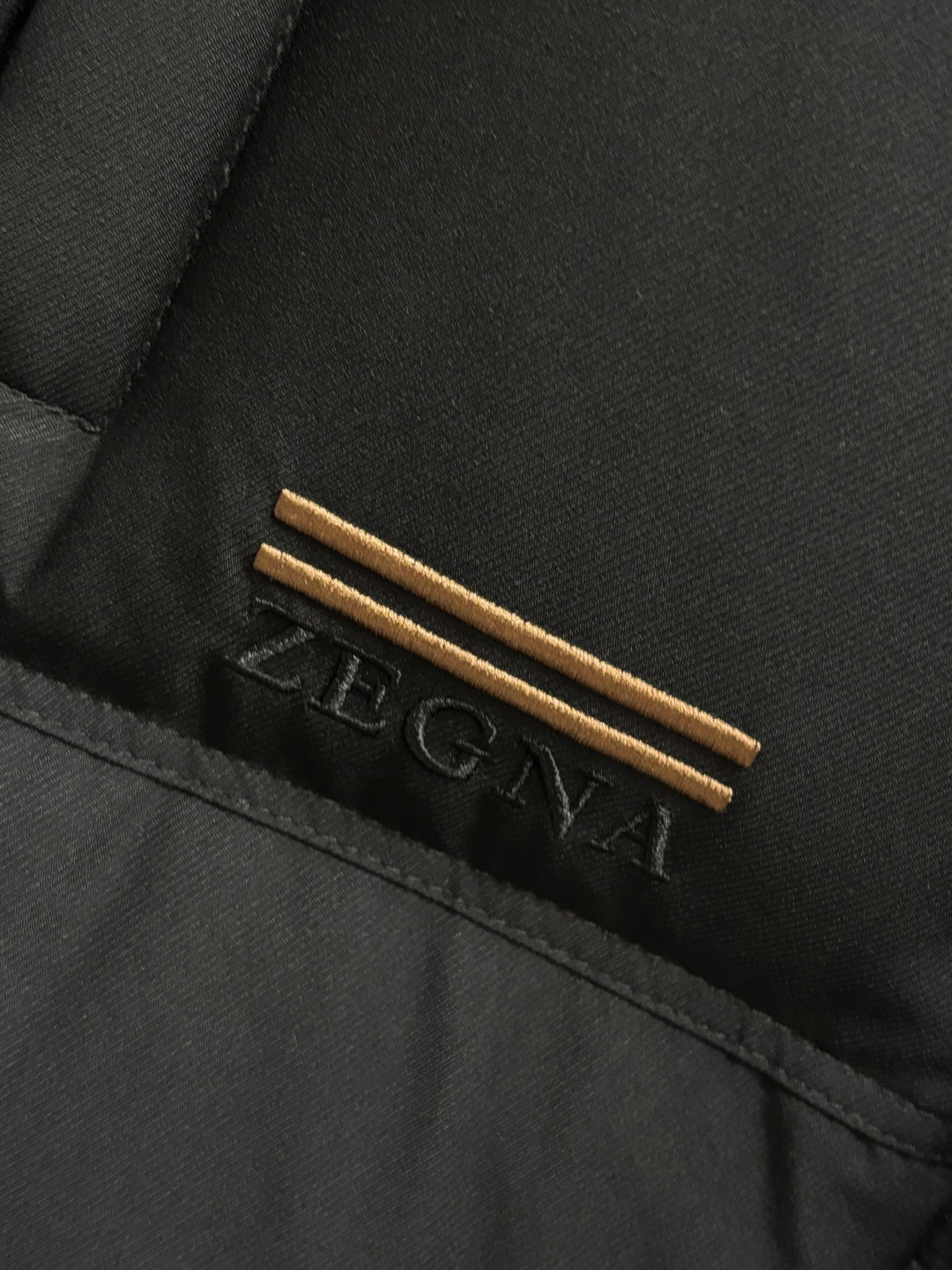 Ermenegildo Zegna Male Down Jacket Goose Down Black Hooded M-xl