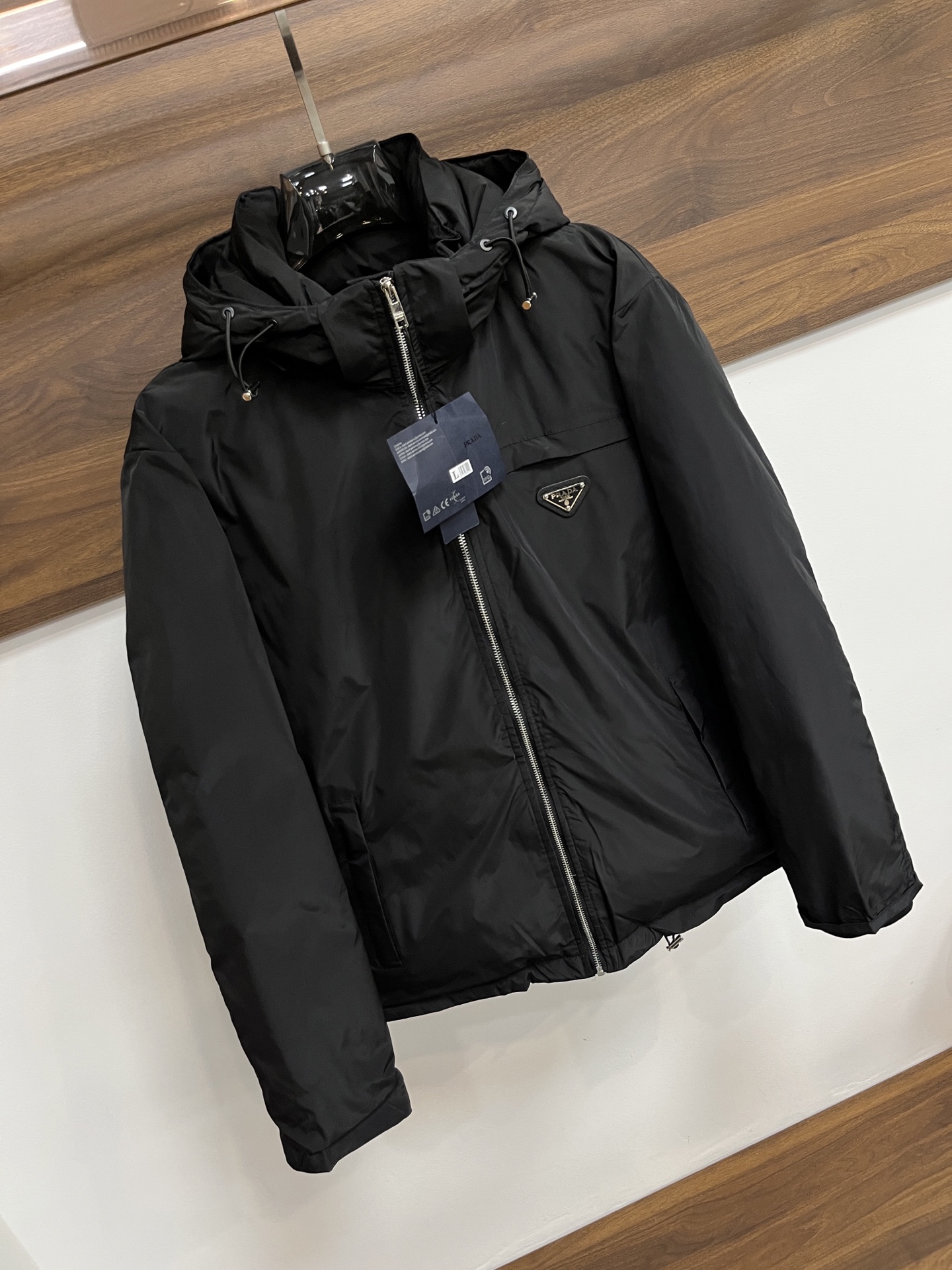 Prada Male Down Jacket White Duck Down Hooded M-xxxl