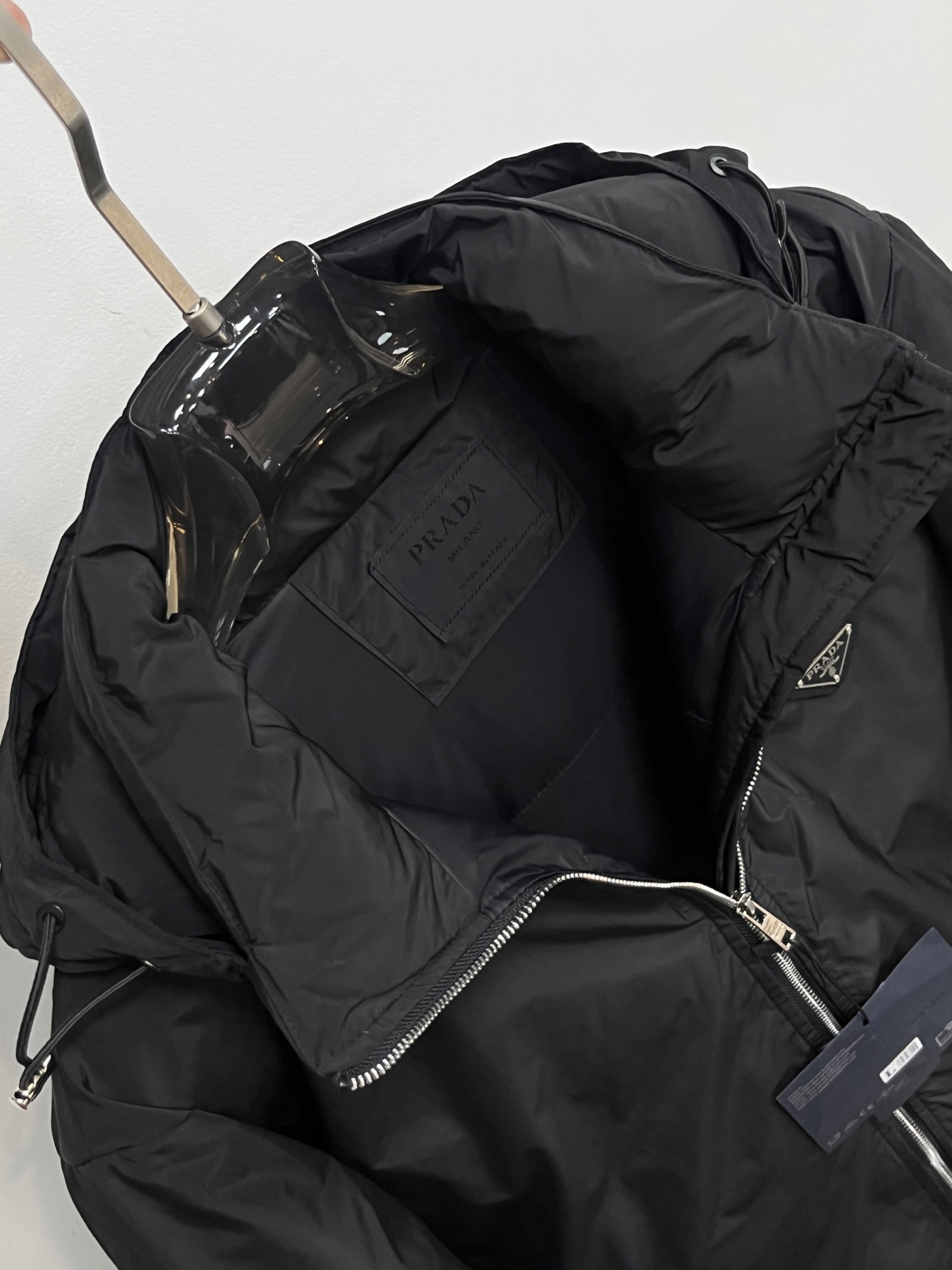 Prada Male Down Jacket White Duck Down Hooded M-xxxl
