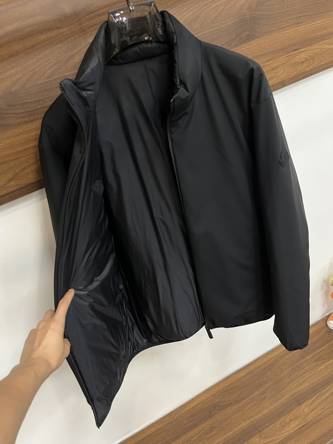 Moncler Male Down Jacket Goose Down Black Slim Fit M-l-xl