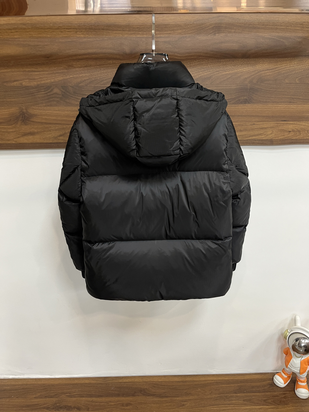 Prada Male Down Jacket Goose Down Black Hooded M-l-xl