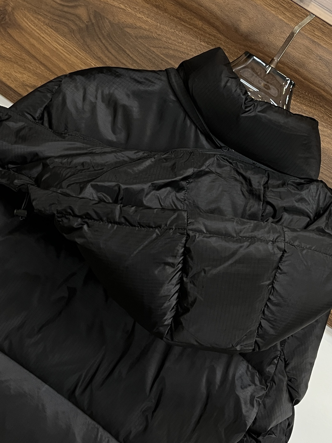 Prada Male Down Jacket Goose Down Black Hooded M-l-xl