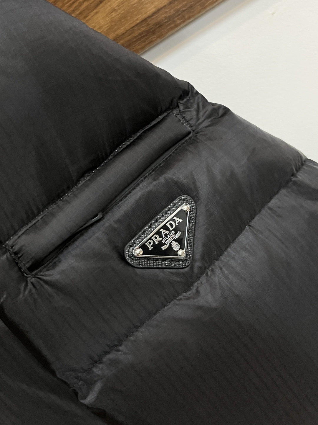 Prada Male Down Jacket Goose Down Black Hooded M-l-xl