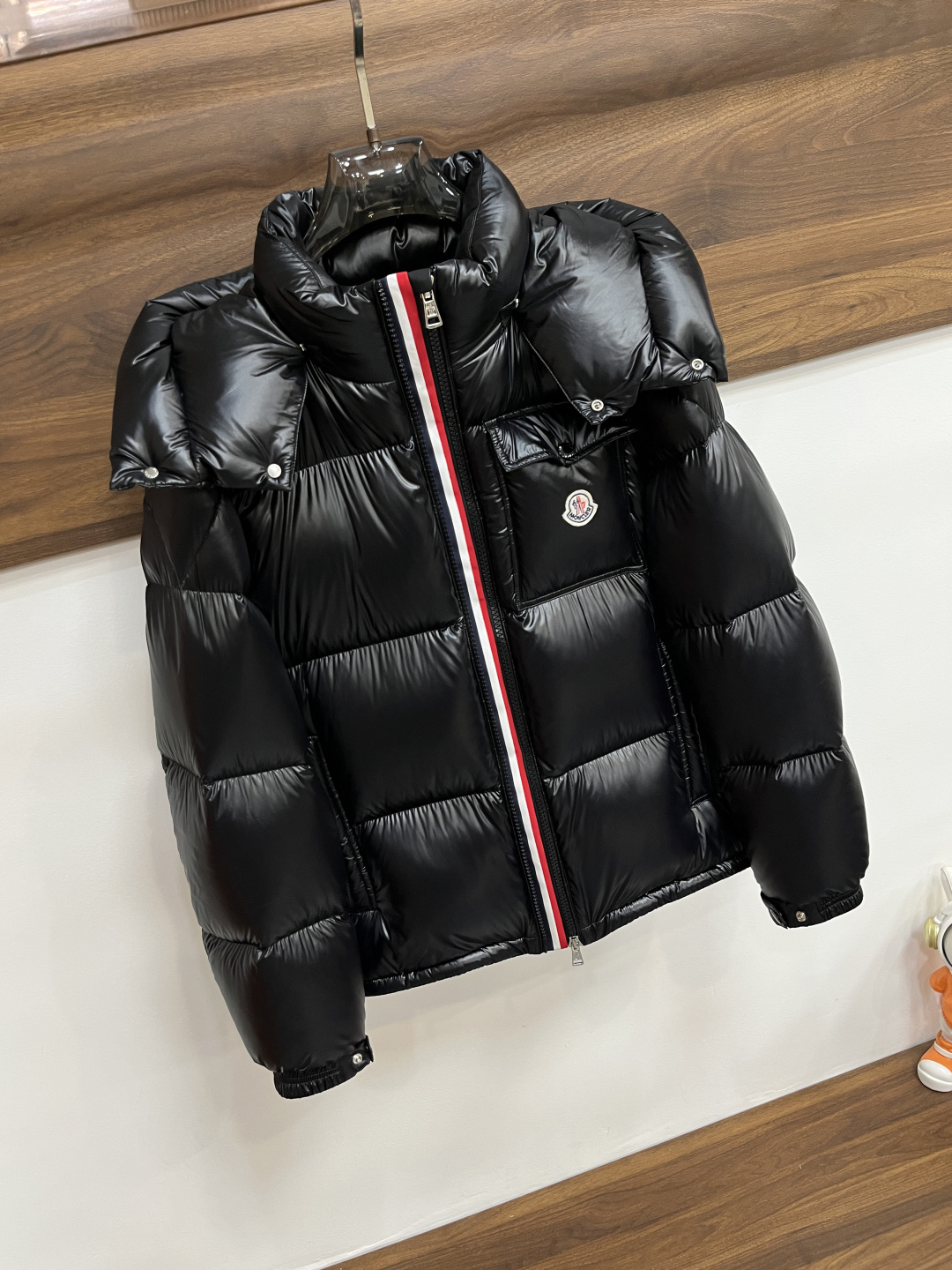 Moncler Male Down Jacket Goose Down Black Hooded M-l-xl