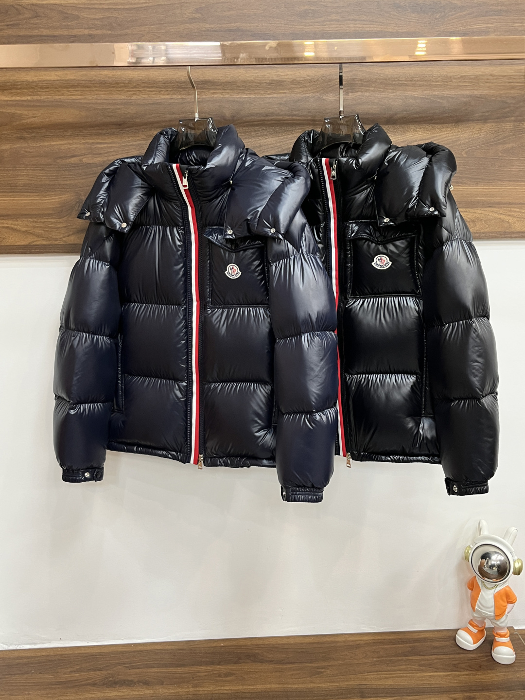 Moncler Male Down Jacket Goose Down Black Hooded M-l-xl