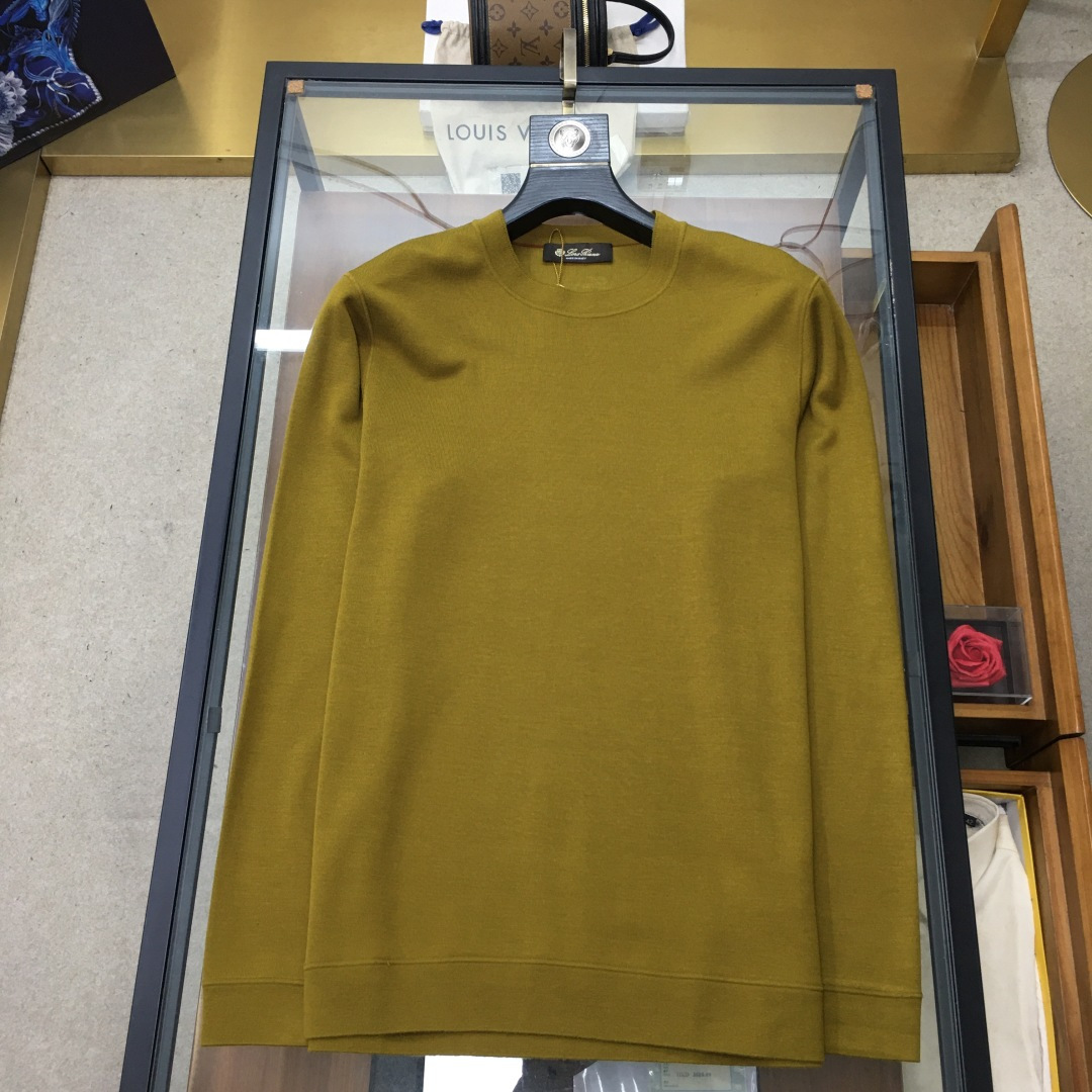 Loro Piana Male Basic Clothing Cashmere Slim Fit L-50