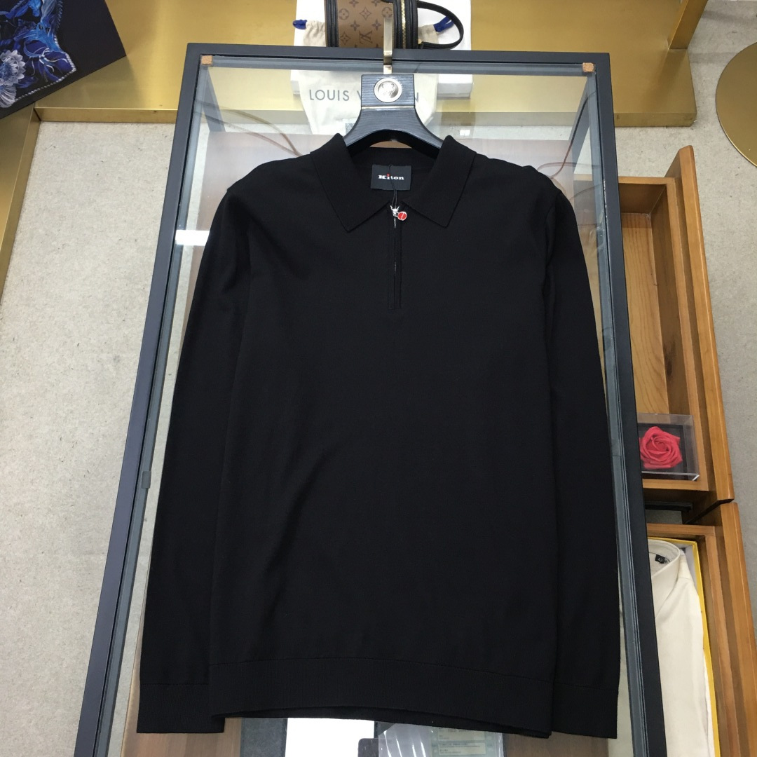 Kiton Basic Clothing Wool Black M-l-xl
