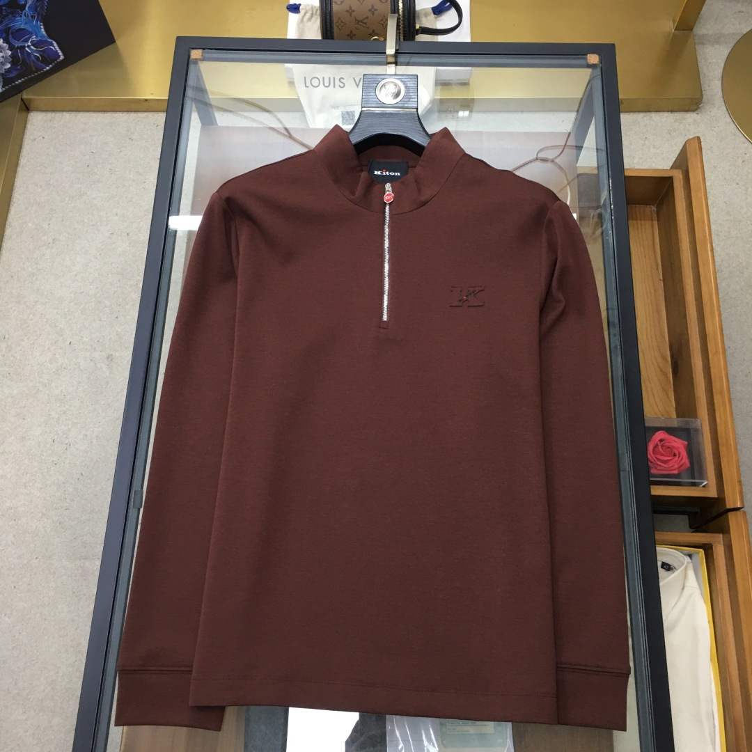 Kiton Basic Clothing Cashmere Red Slim Fit 50