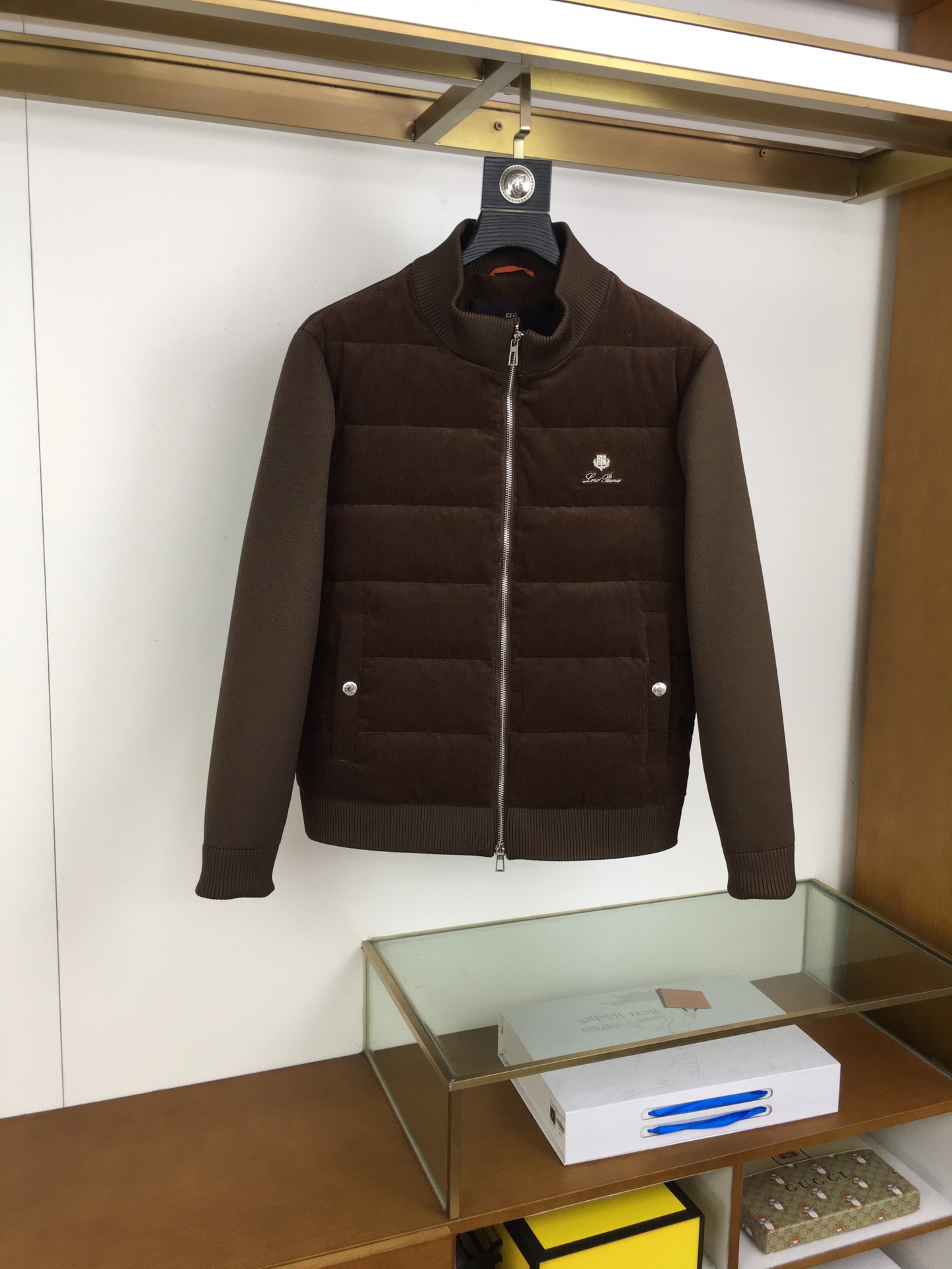 Loro Piana Down Jacket Knitted Black M-l-xl