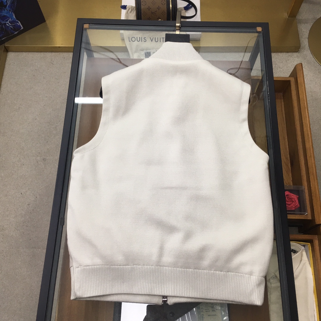 Ermenegildo Zegna Down Vest White Duck Down Black M-l-xl