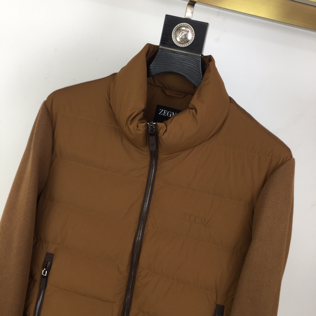 Ermenegildo Zegna Down Jacket Knitted Black M-l-xl