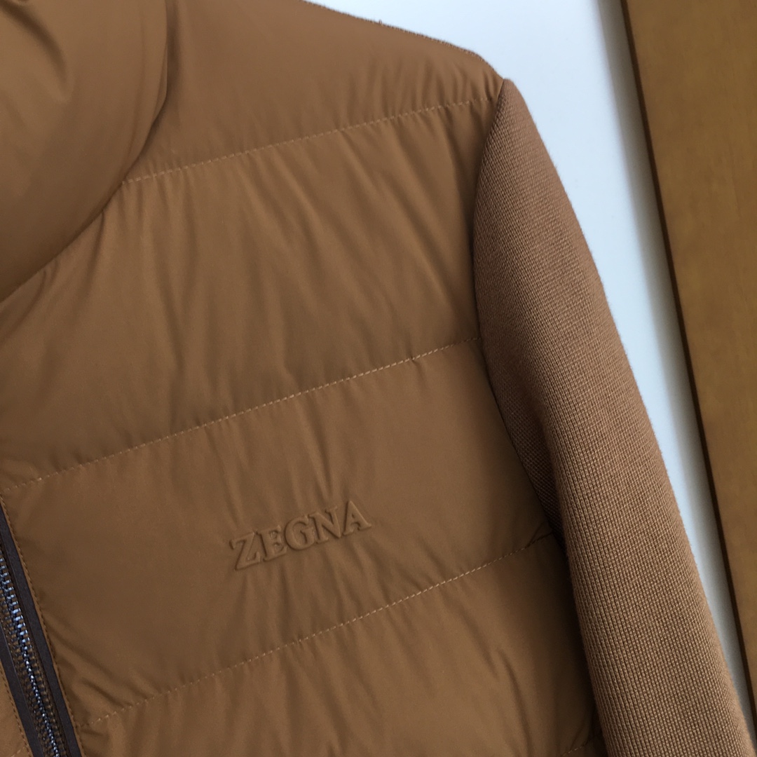 Ermenegildo Zegna Down Jacket Knitted Black M-l-xl