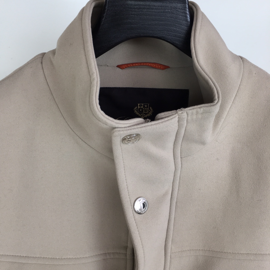 Loro Piana Male Down Jacket Cotton Black Loose Fit M-l-54-48-56-50-52