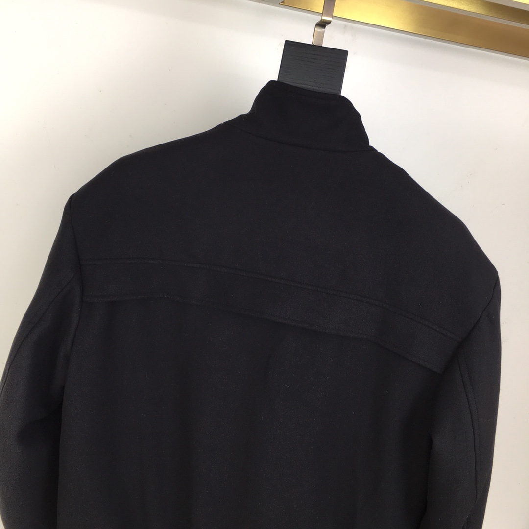 Loro Piana Male Down Jacket Cotton Black Loose Fit M-l-54-48-56-50-52