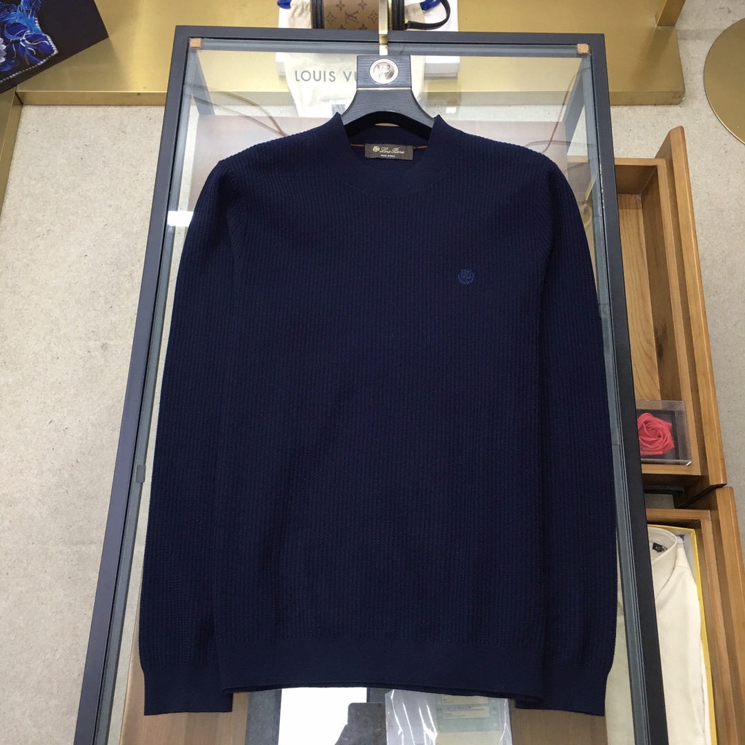 Loro Piana Male Basic Clothing Wool Black Loose Fit M-l-54-48-56-50-52