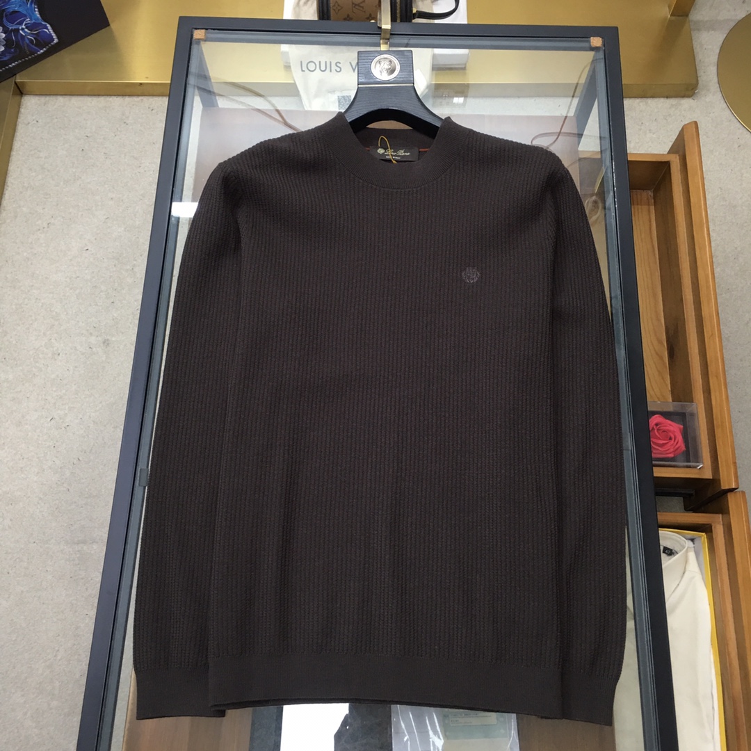 Loro Piana Male Basic Clothing Wool Black Loose Fit M-l-54-48-56-50-52