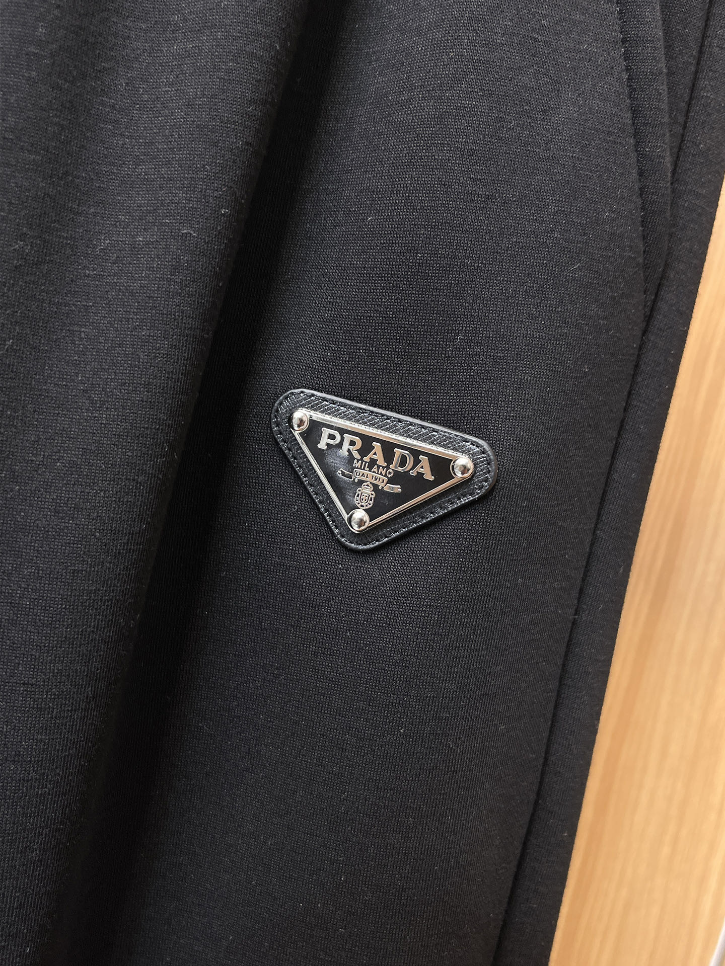 Prada Basic Clothing Cotton Black Fleece Lined S-m-xl