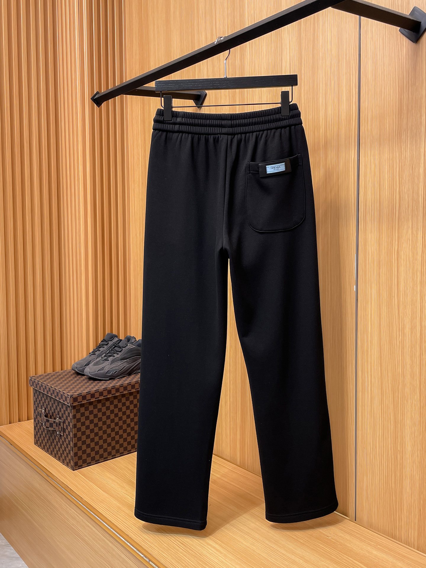 Prada Basic Clothing Cotton Black Fleece Lined S-m-xl