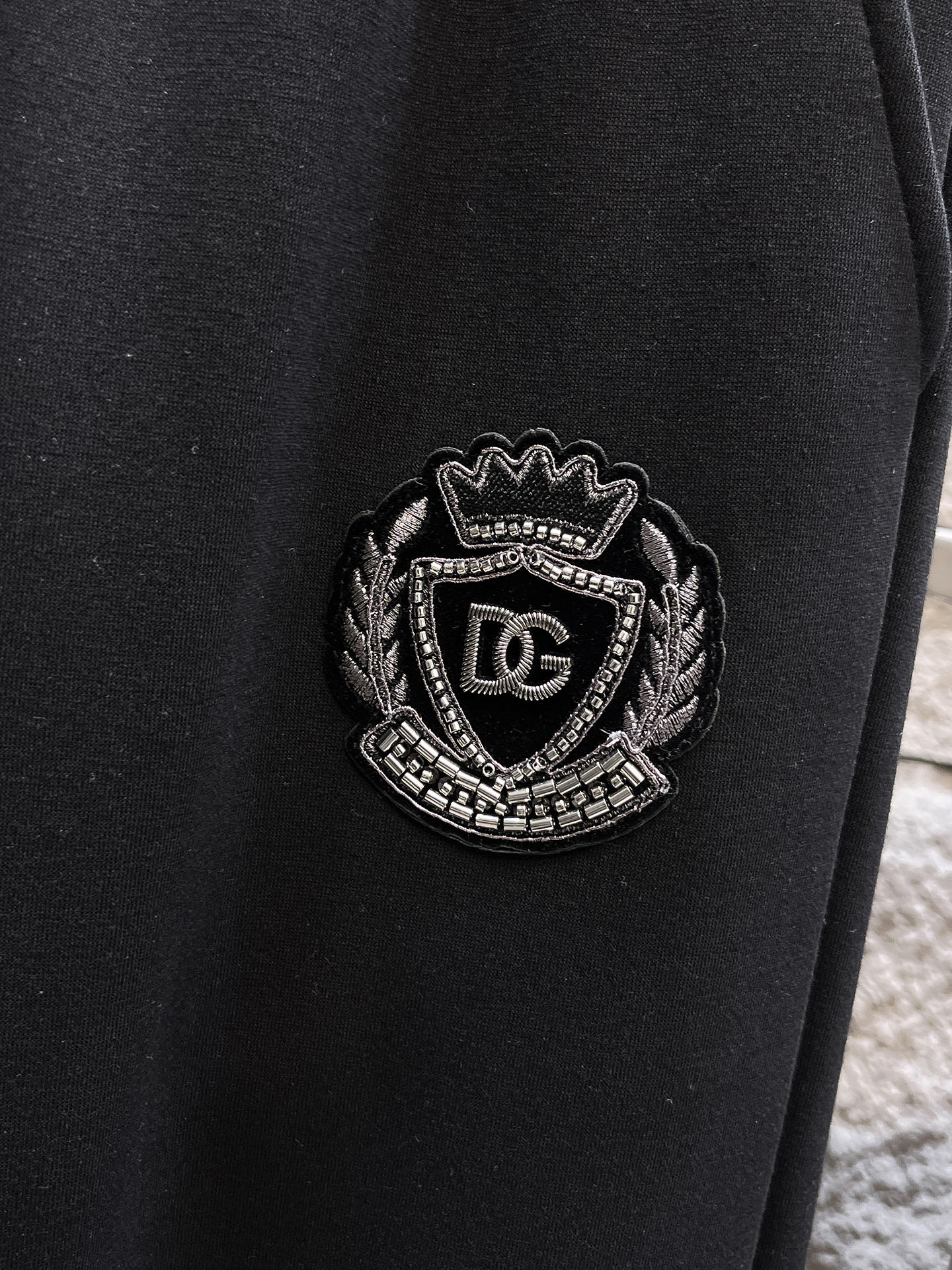 Dolcegabbana Basic Clothing Cotton Black Fleece Lined S-m-xl