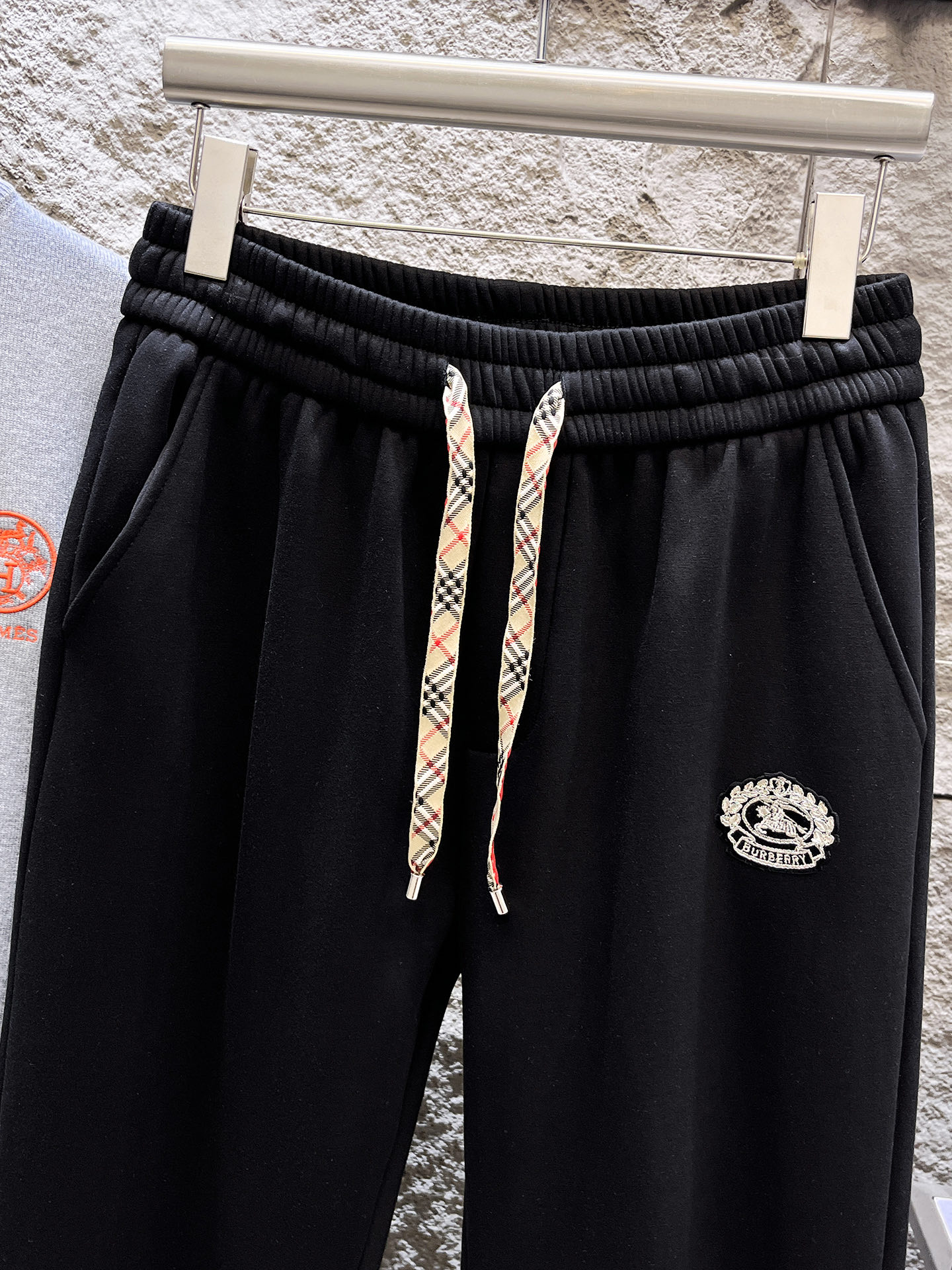 Burberry Basic Clothing Cotton Black Fleece Lined S-m-xl