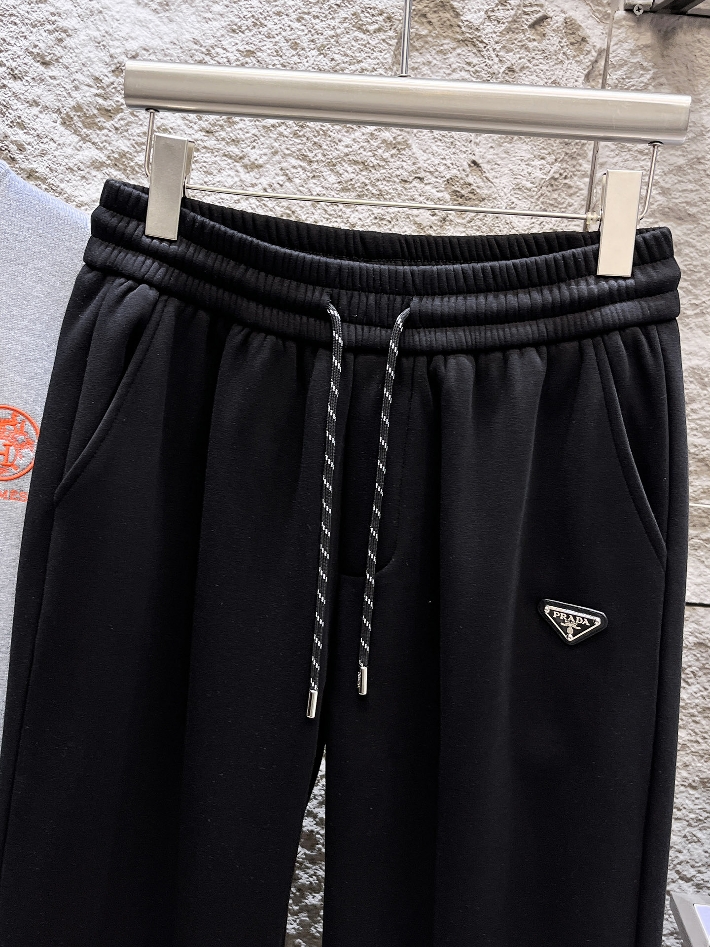 Prada Basic Clothing Cotton Black Fleece Lined S-m-xl