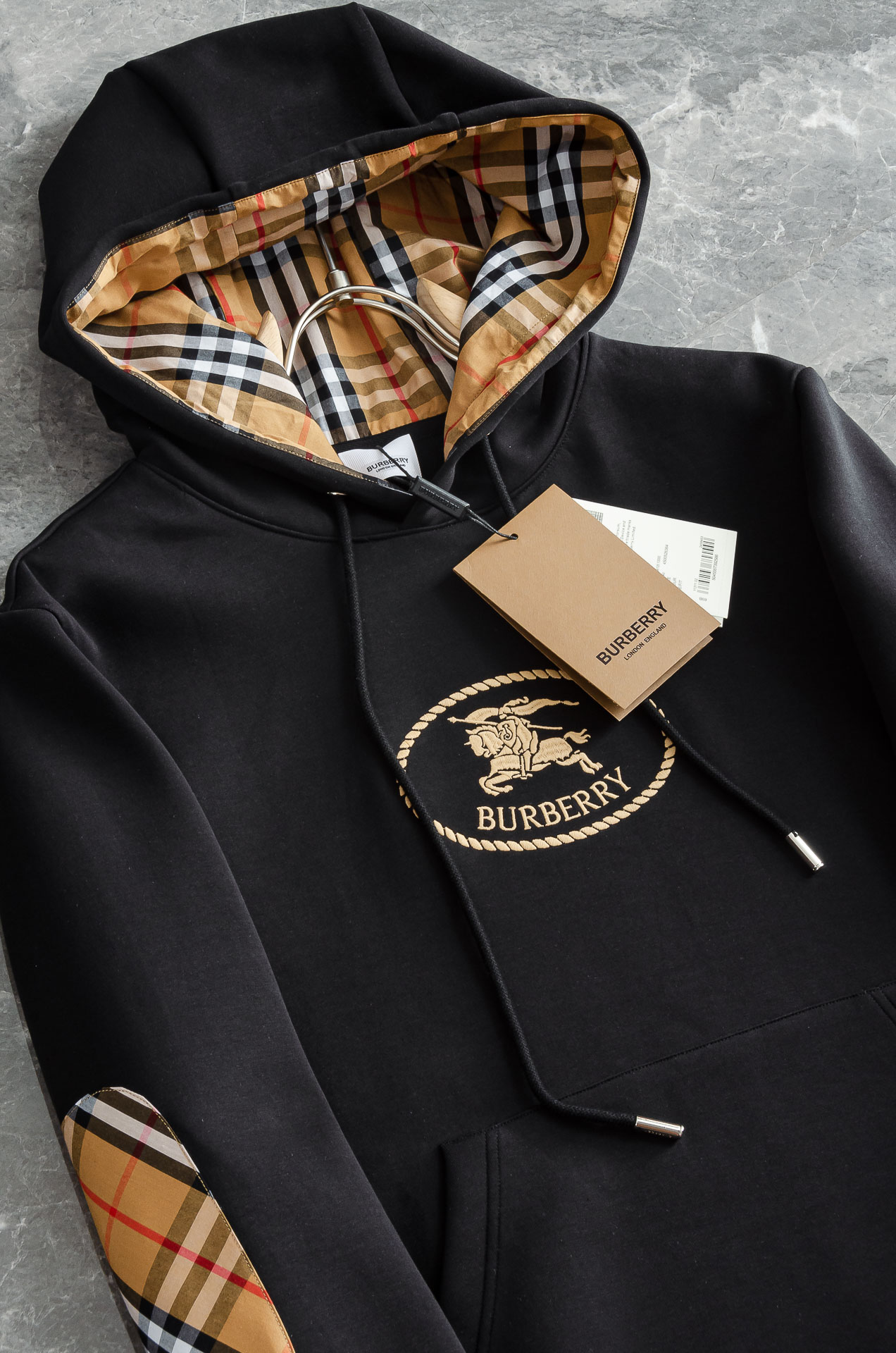 Burberry Hoodie Polyester Black Hooded M-xxxl