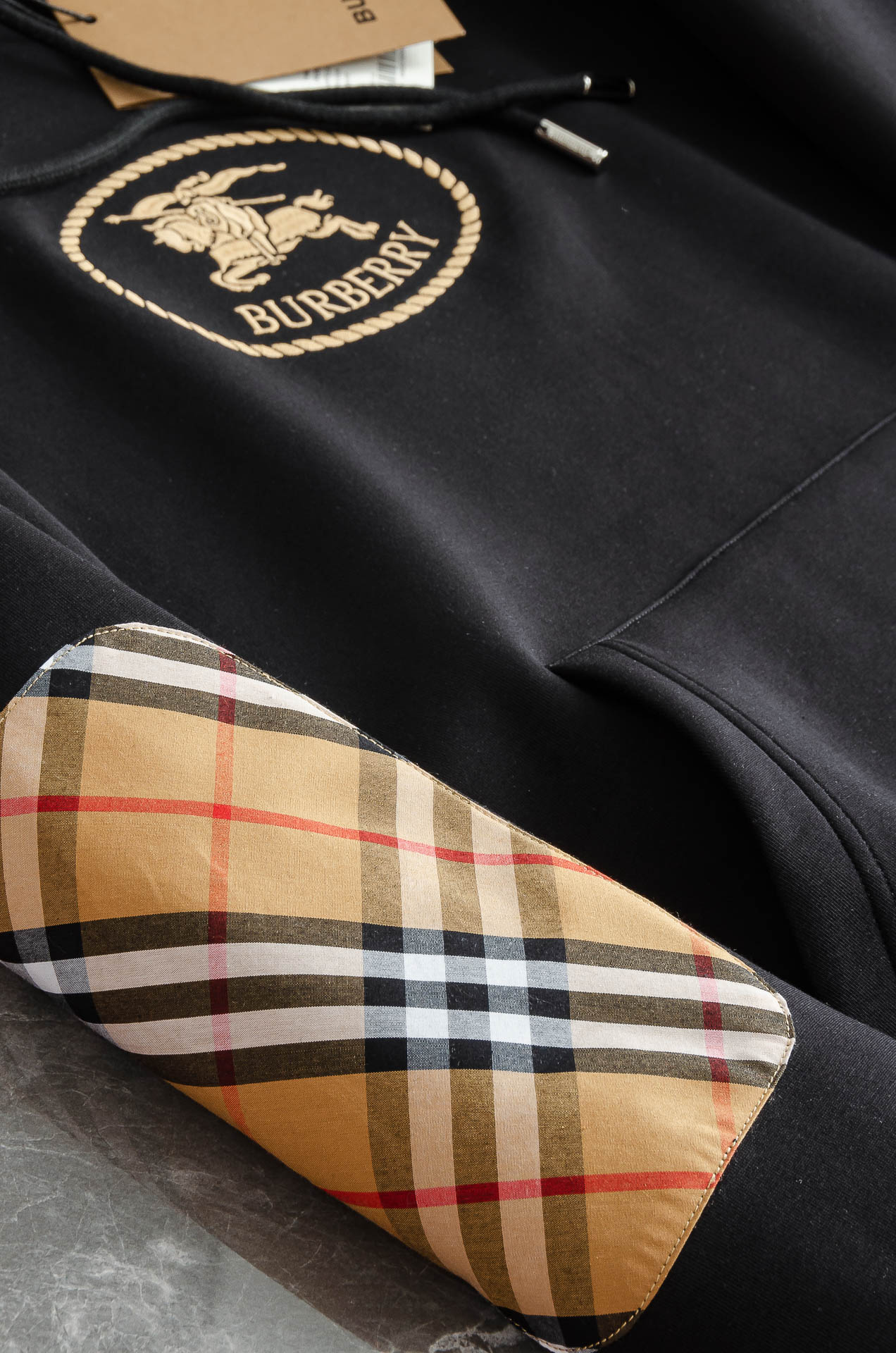 Burberry Hoodie Polyester Black Hooded M-xxxl