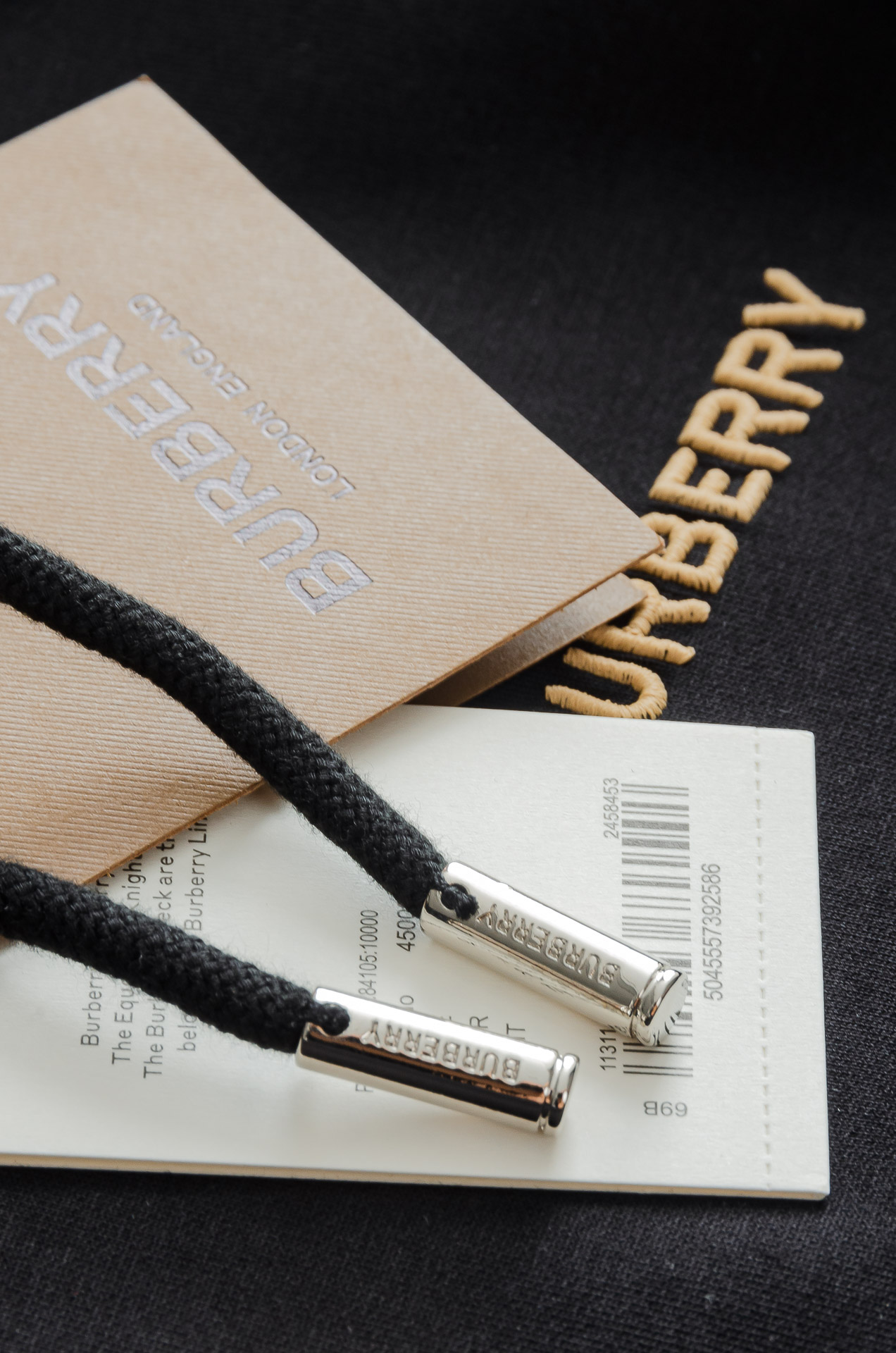 Burberry Male Hoodie Polyester Black Hooded M-xxxl