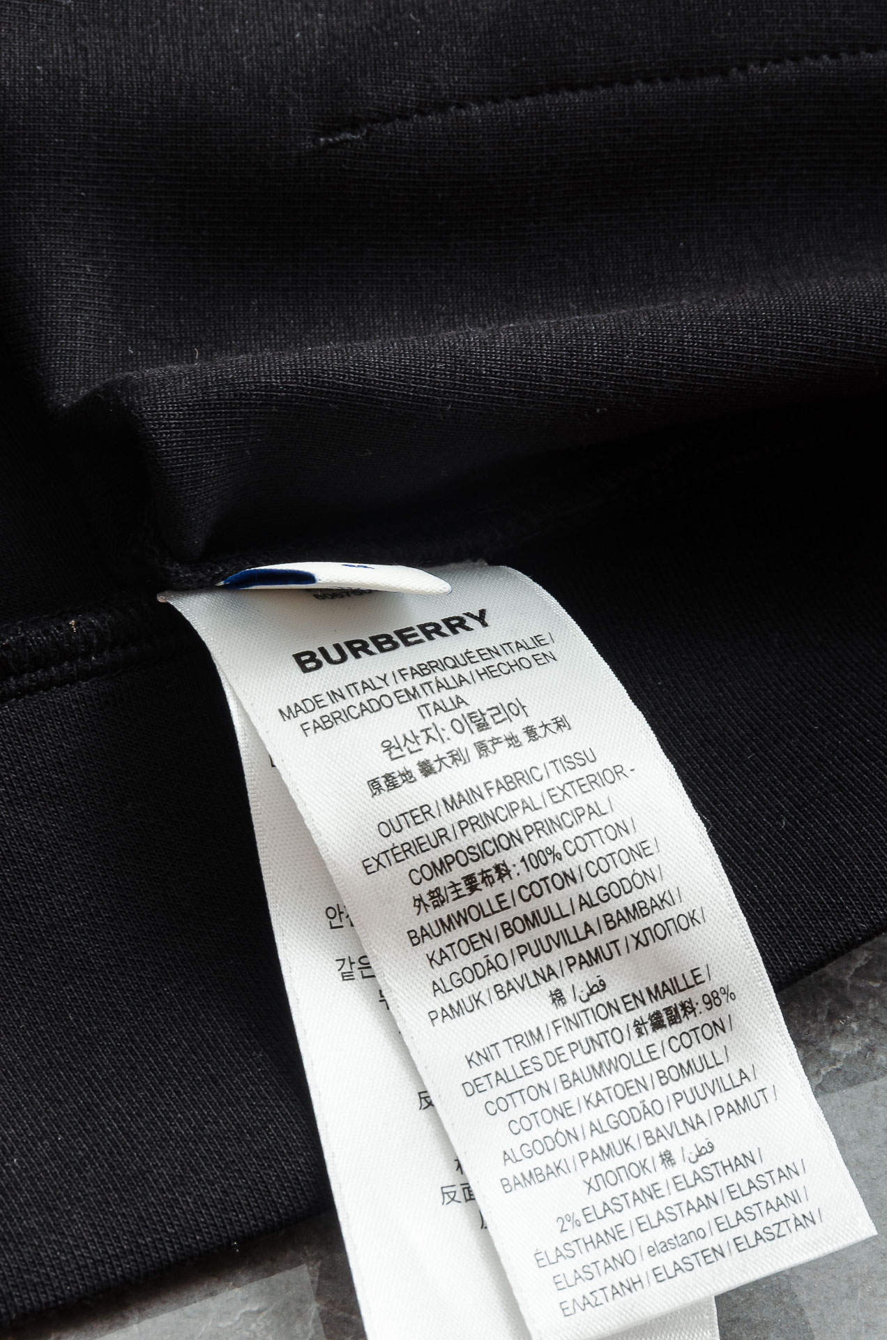 Burberry Male Hoodie Polyester Black Hooded M-xxxl