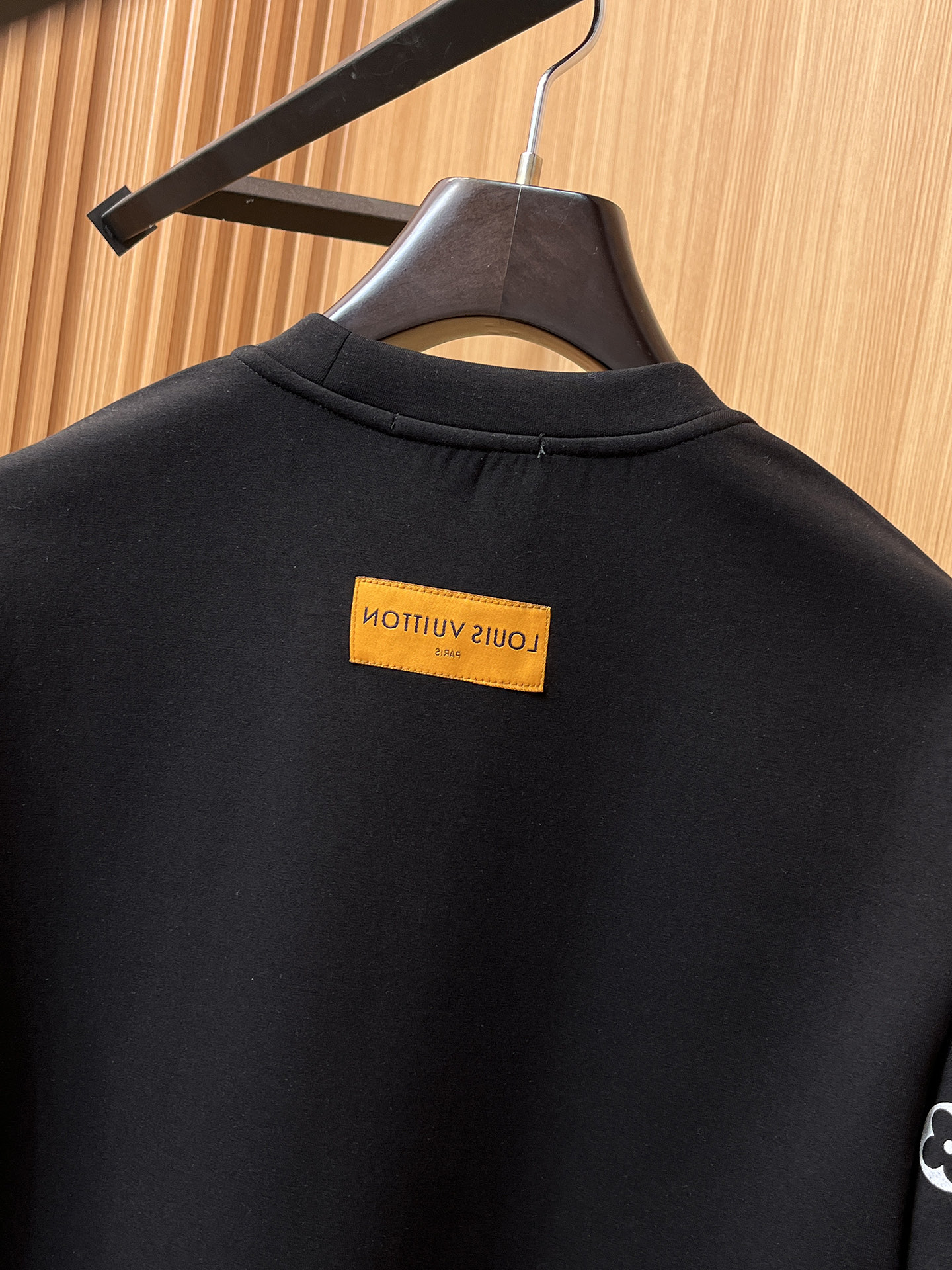 Louis Vuitton Male Hoodie Cotton Black Xs-s-m-l