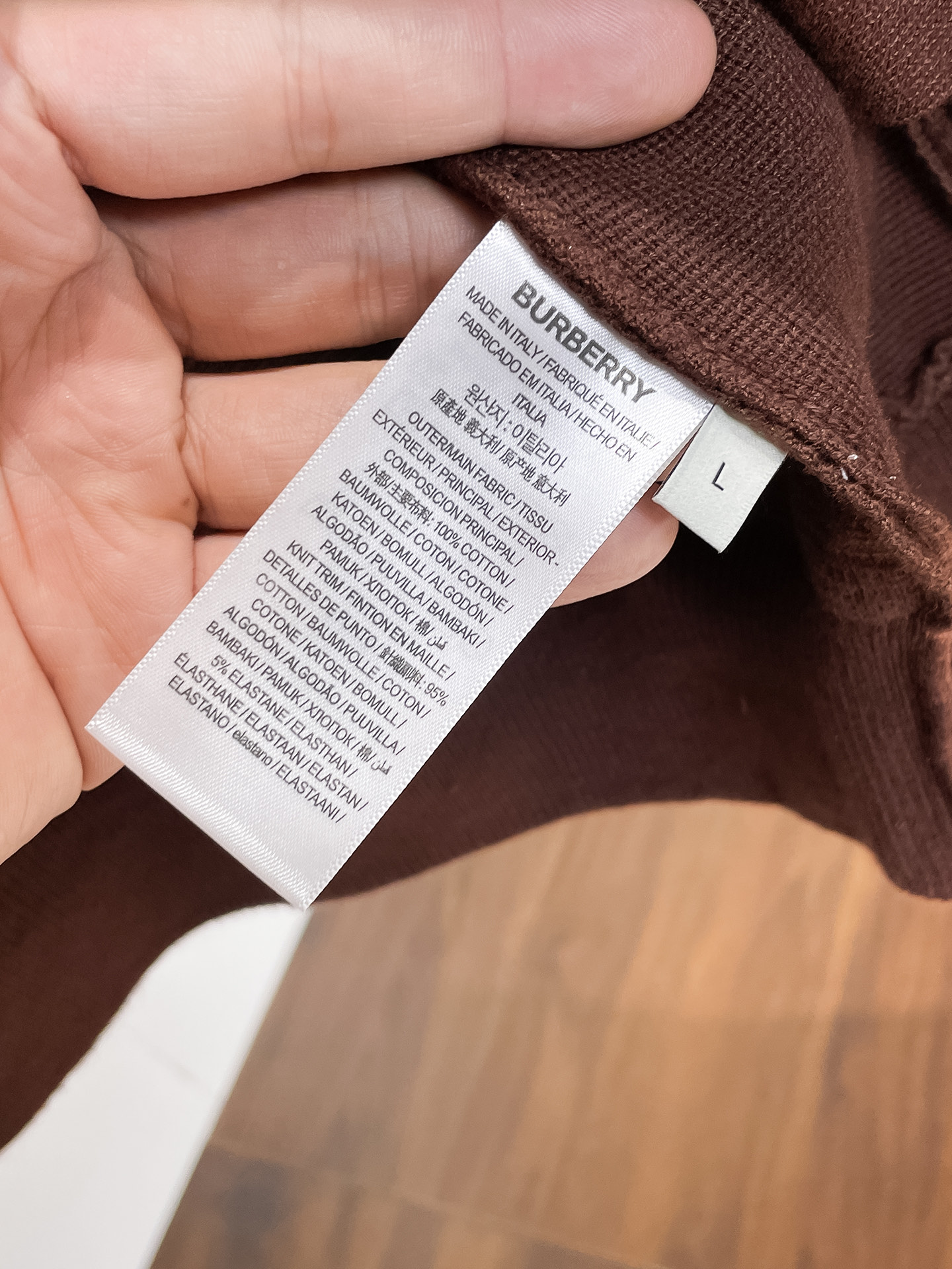 Burberry Male Basic Clothing Cotton M-xl
