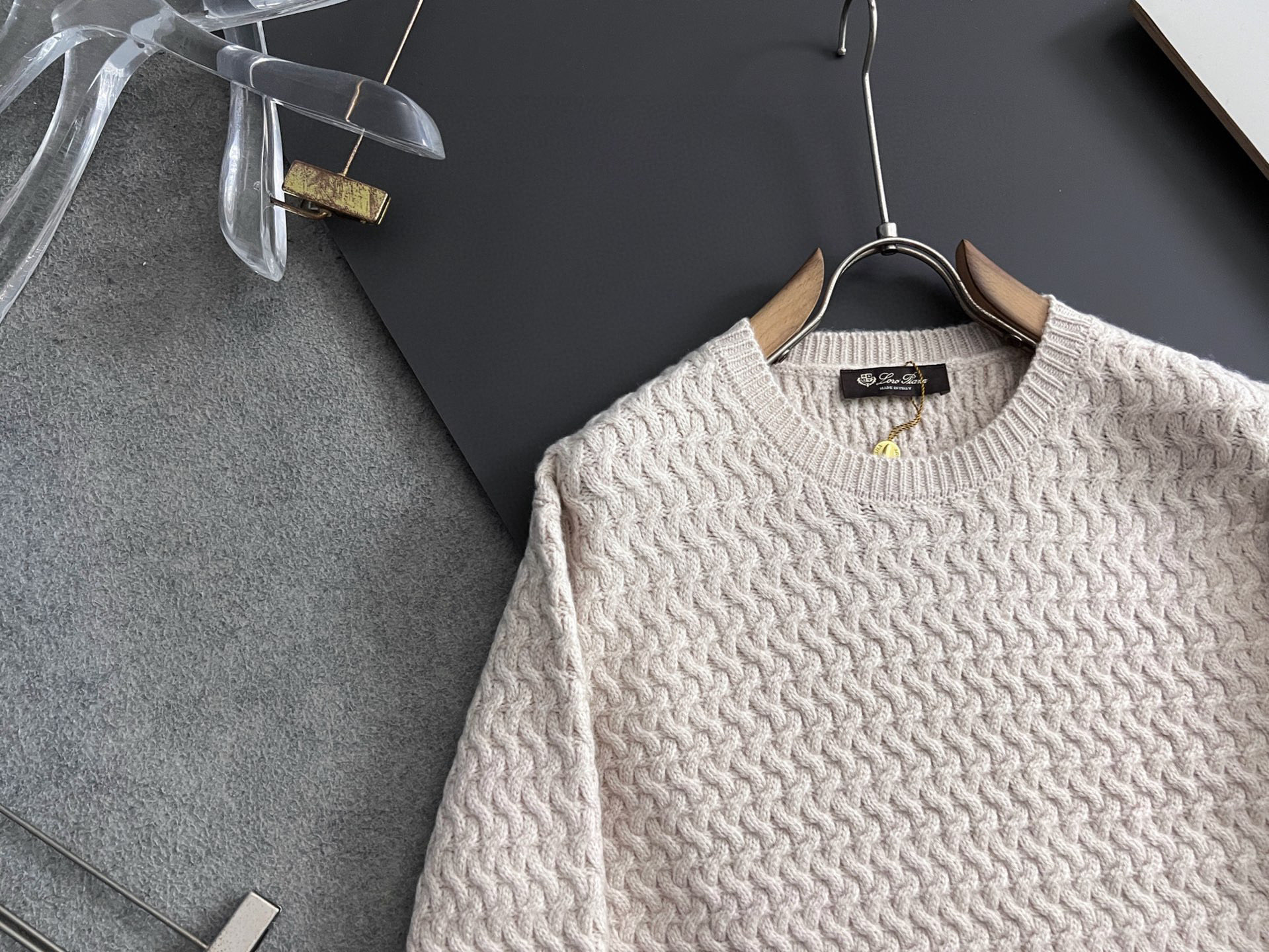 Loro Piana Couple Basic Clothing Wool Striped M-l-xl