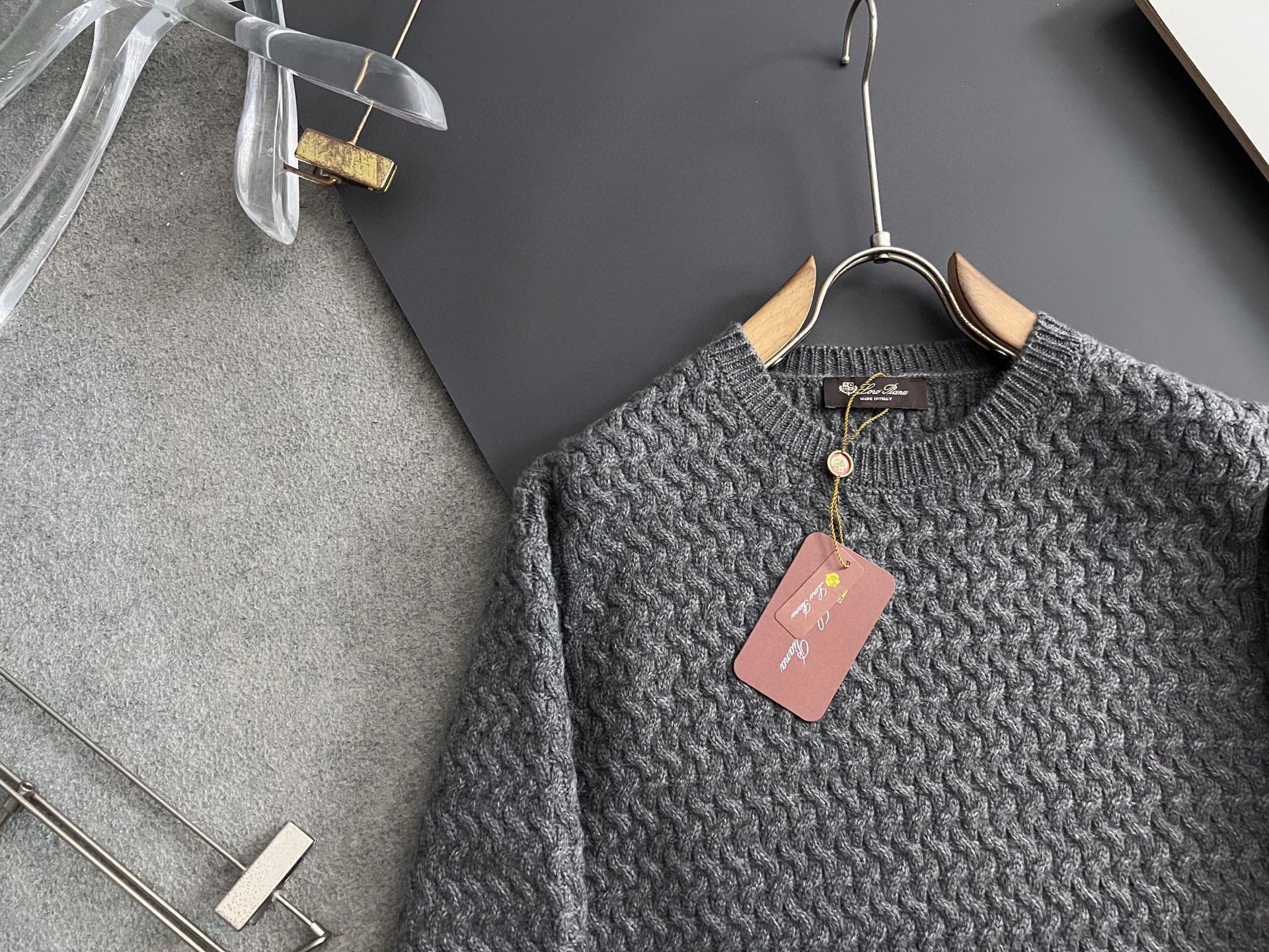 Loro Piana Couple Basic Clothing Wool Striped M-l-xl
