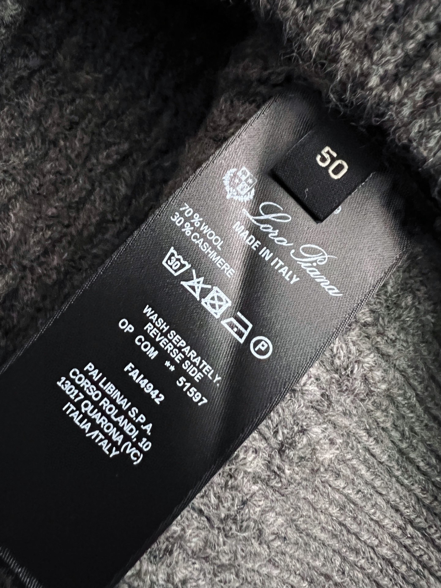 Loro Piana Couple Basic Clothing Wool Striped M-l-xl