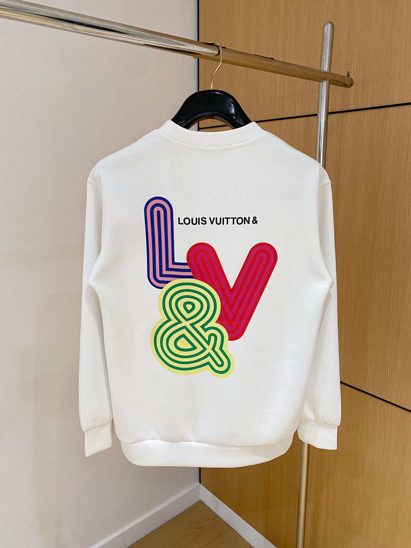 Louis Vuitton Male Hoodie Cotton Black Xs-s-m-l