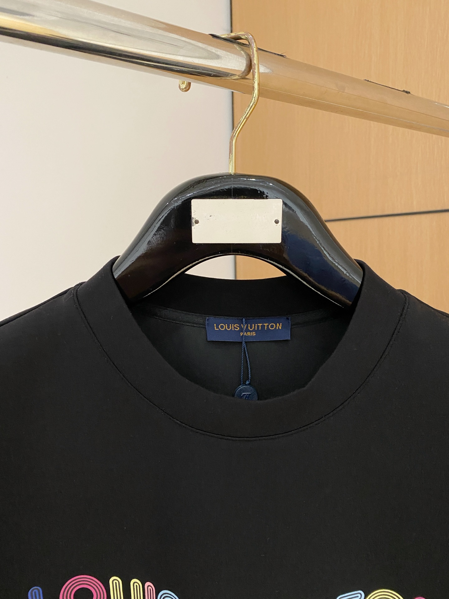 Louis Vuitton Male Hoodie Cotton Black Xs-s-m-l