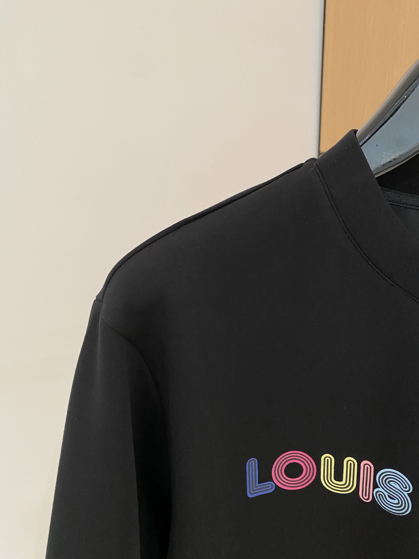 Louis Vuitton Male Hoodie Cotton Black Xs-s-m-l