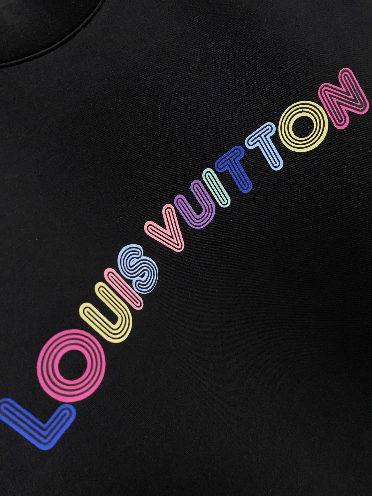 Louis Vuitton Male Hoodie Cotton Black Xs-s-m-l