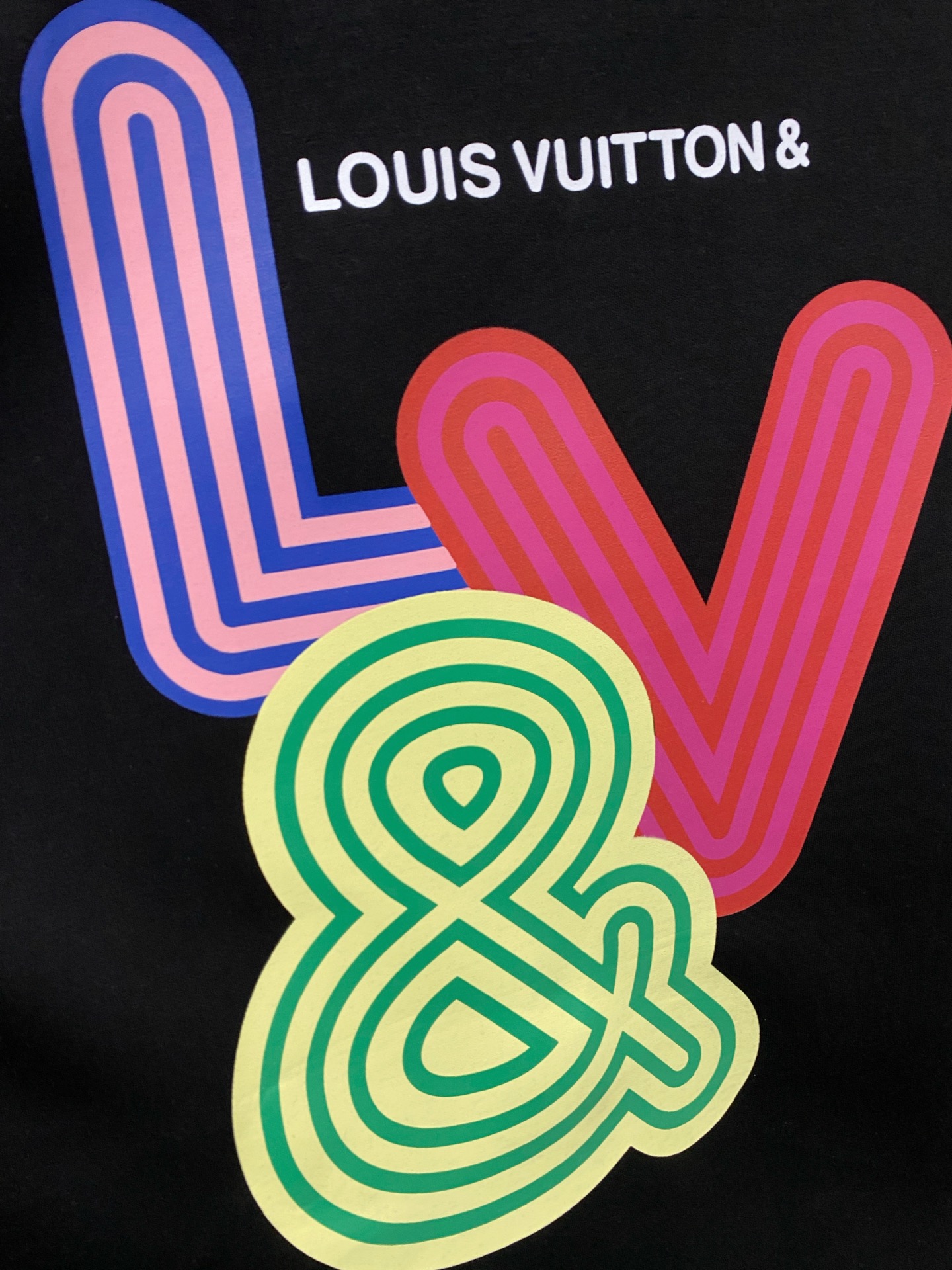 Louis Vuitton Male Hoodie Cotton Black Xs-s-m-l