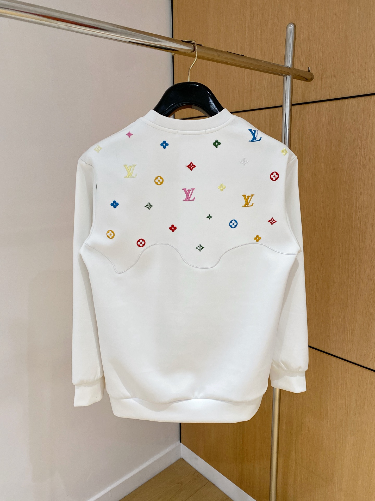 Louis Vuitton Male Hoodie Cotton Black Xs-s-m-l