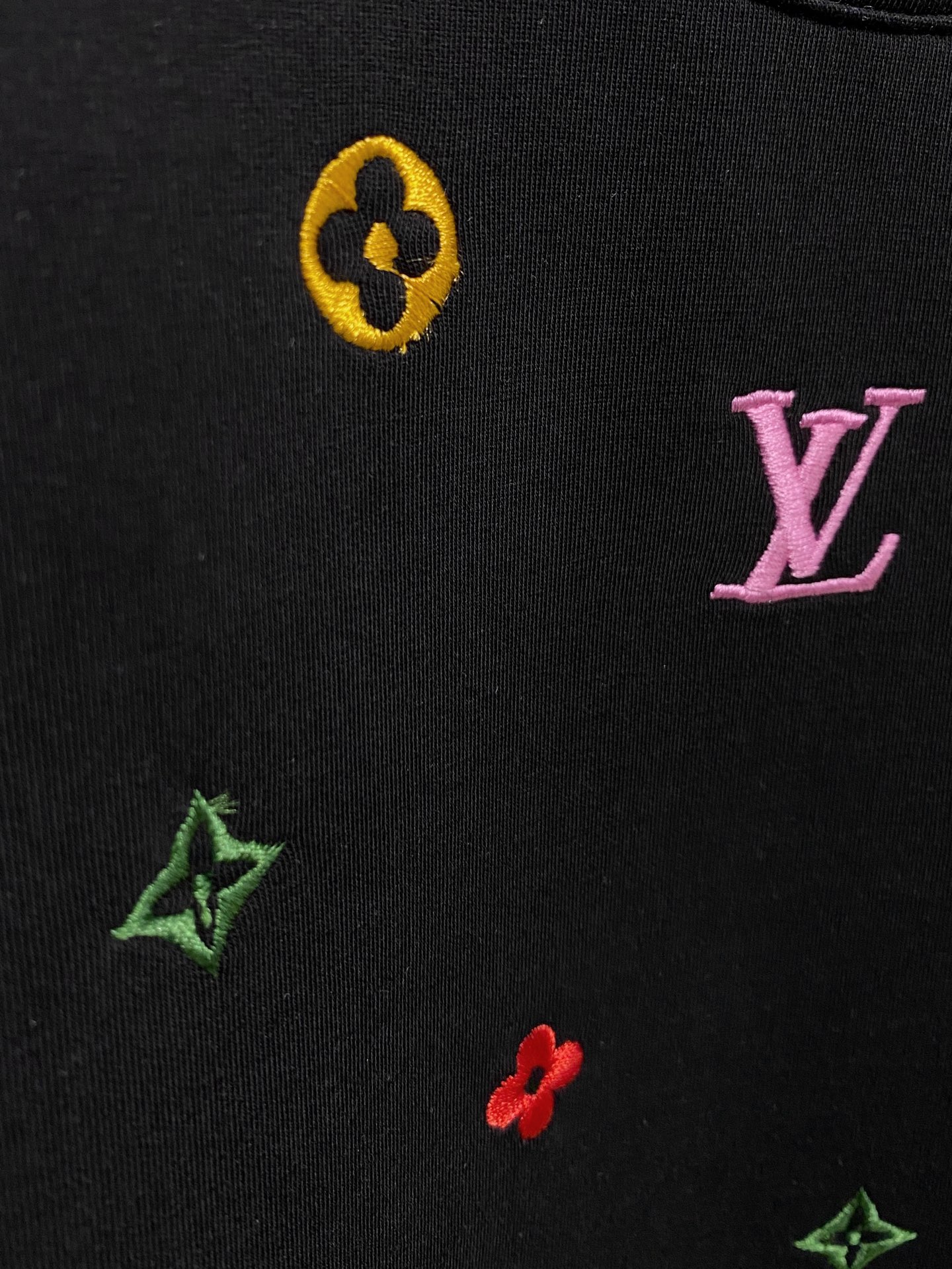 Louis Vuitton Male Hoodie Cotton Black Xs-s-m-l