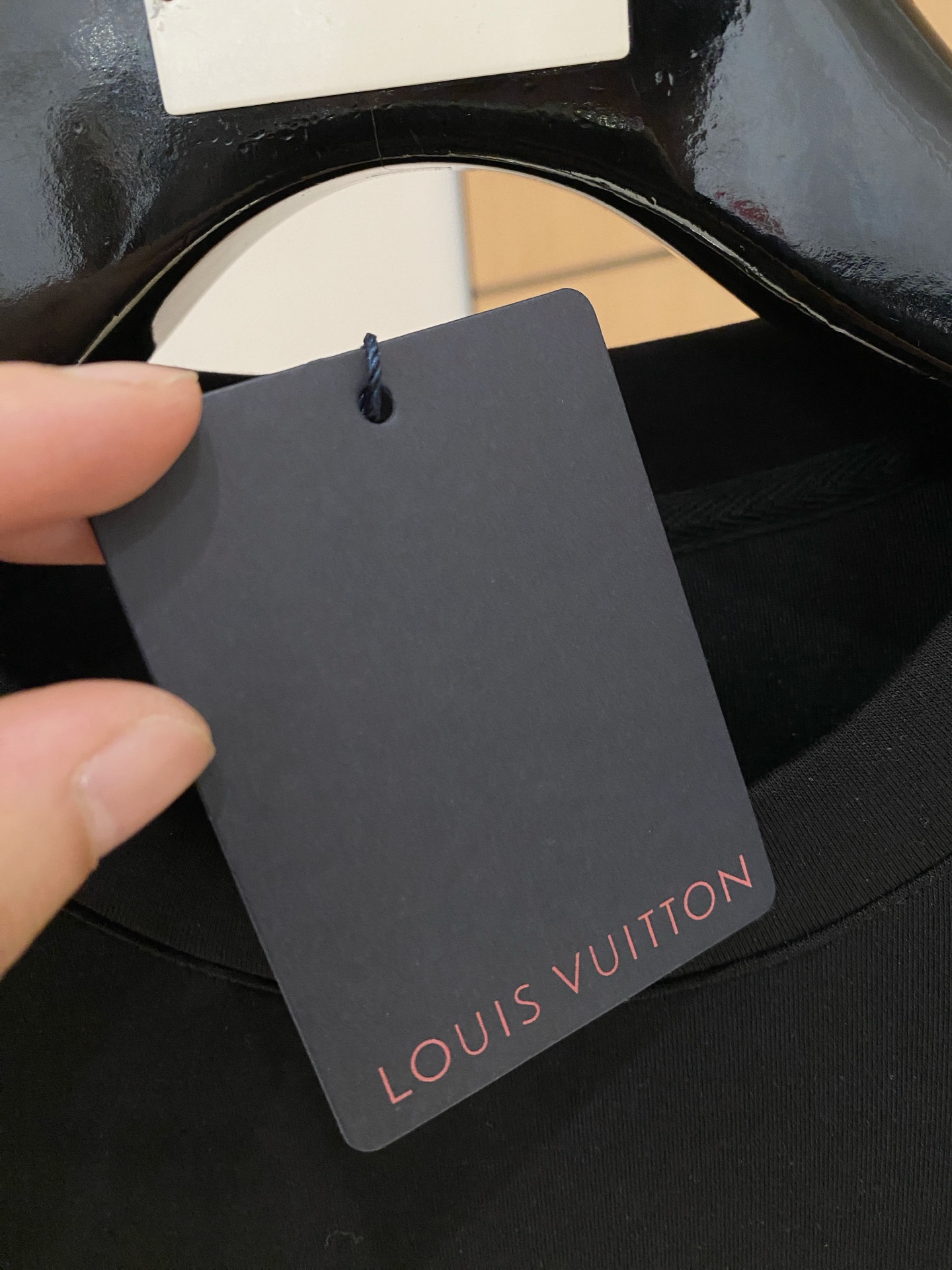Louis Vuitton Male Hoodie Cotton Black Xs-s-m-l