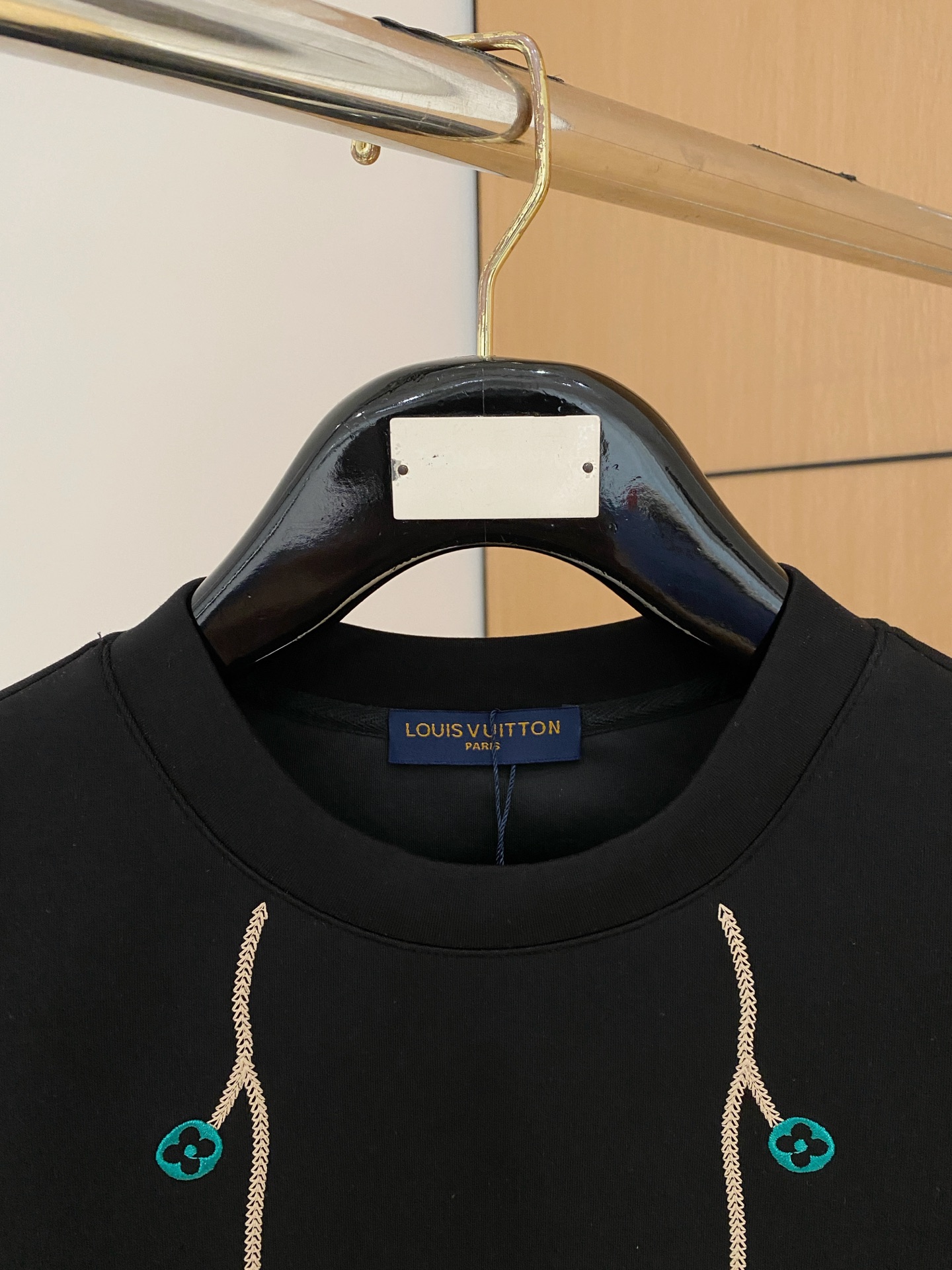 Louis Vuitton Male Hoodie Cotton Black Xs-s-m-l