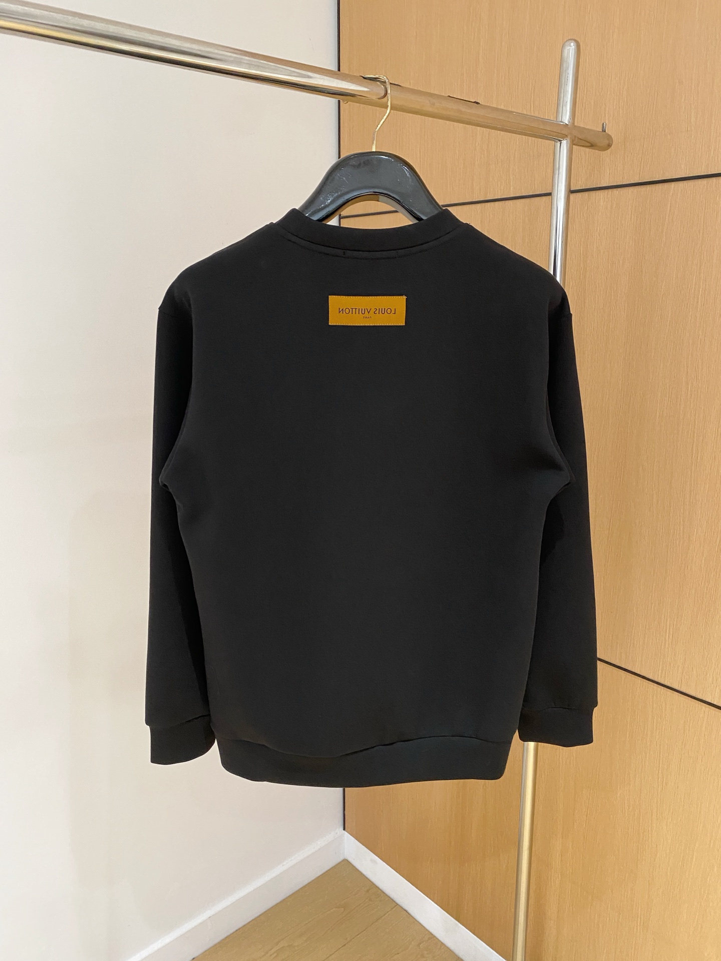Louis Vuitton Male Hoodie Cotton Black Xs-s-m-l