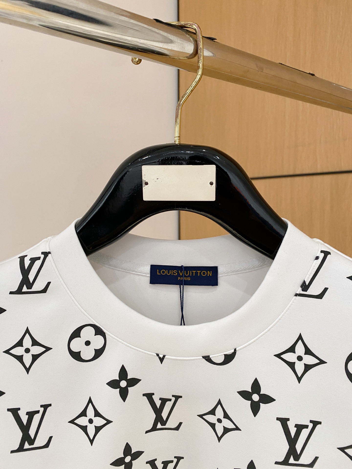 Louis Vuitton Male Hoodie Cotton Black Xs-s-m-l