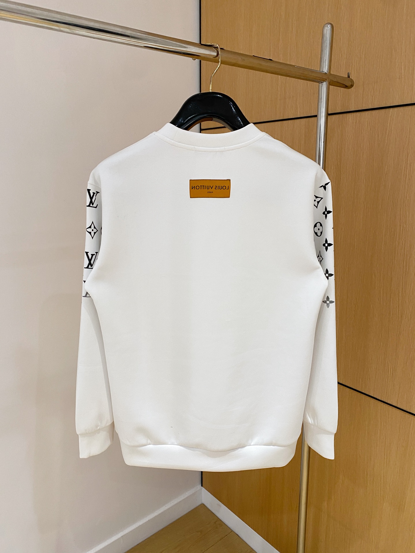 Louis Vuitton Male Hoodie Cotton Black Xs-s-m-l