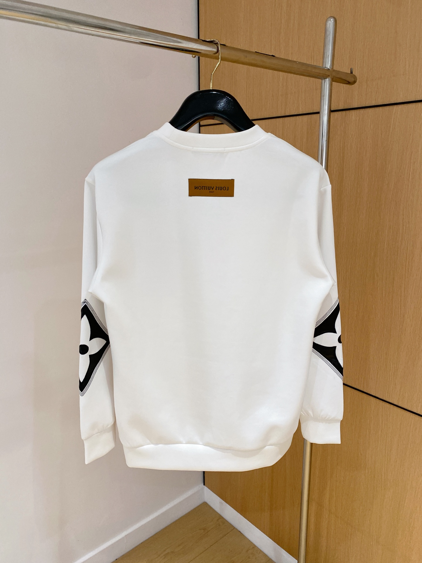 Louis Vuitton Male Hoodie Cotton Black Xs-s-m-l